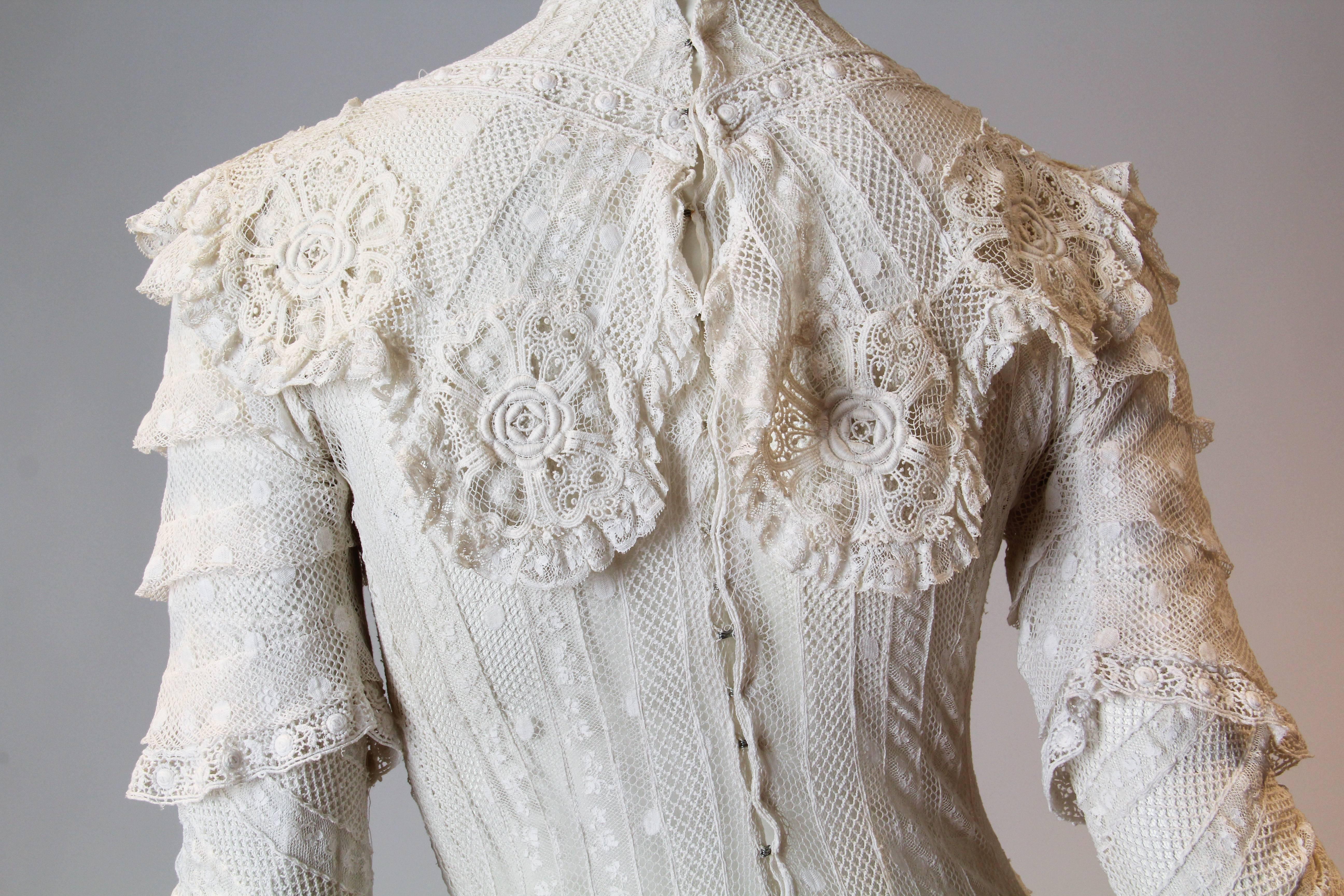 Late Victorian Lace Tea Dress 2
