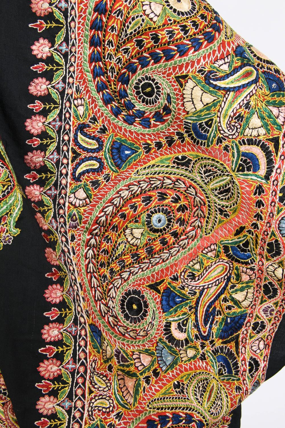 Antique Hand Embroidered Paisley Cloak at 1stdibs