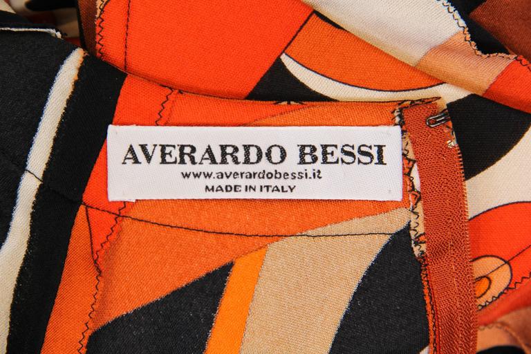 1960s style Averardo Bessi Silk Jersey Tunic Dress For Sale at 1stdibs