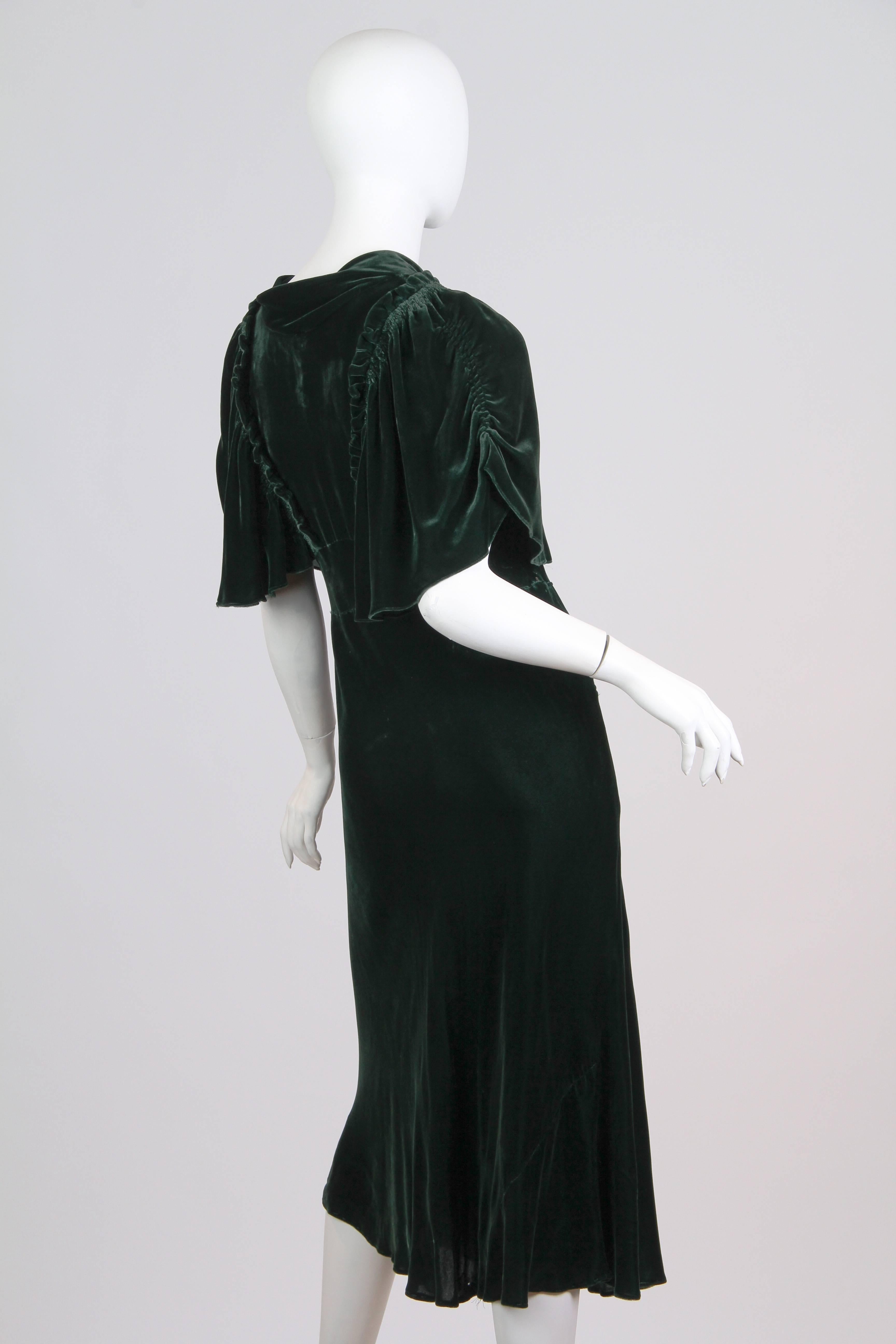 1930s velvet dress