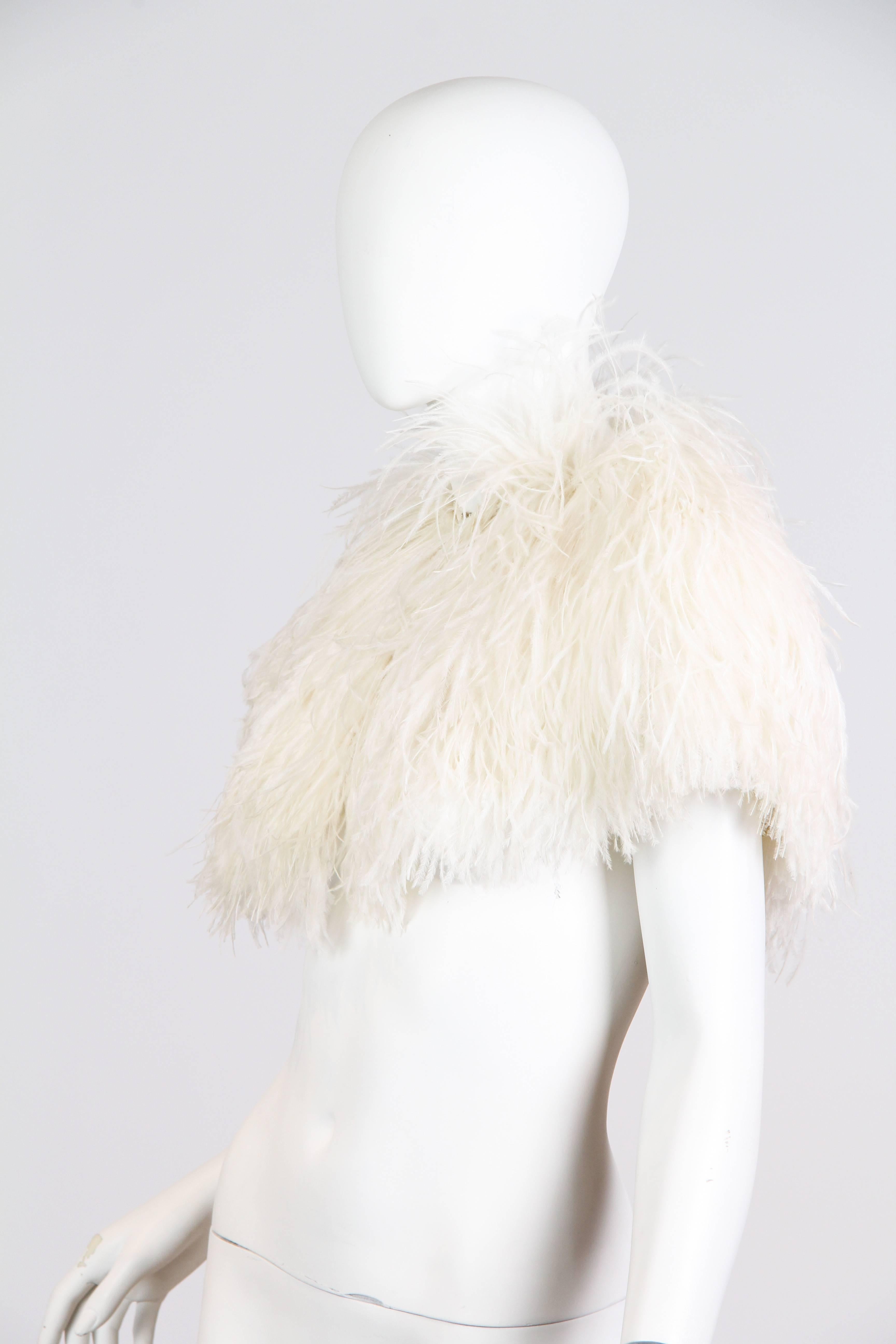 1950s ostrich feather capelet.