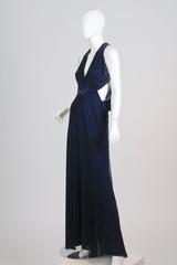 Remarkable Backless 1930s Bias Velvet Gown