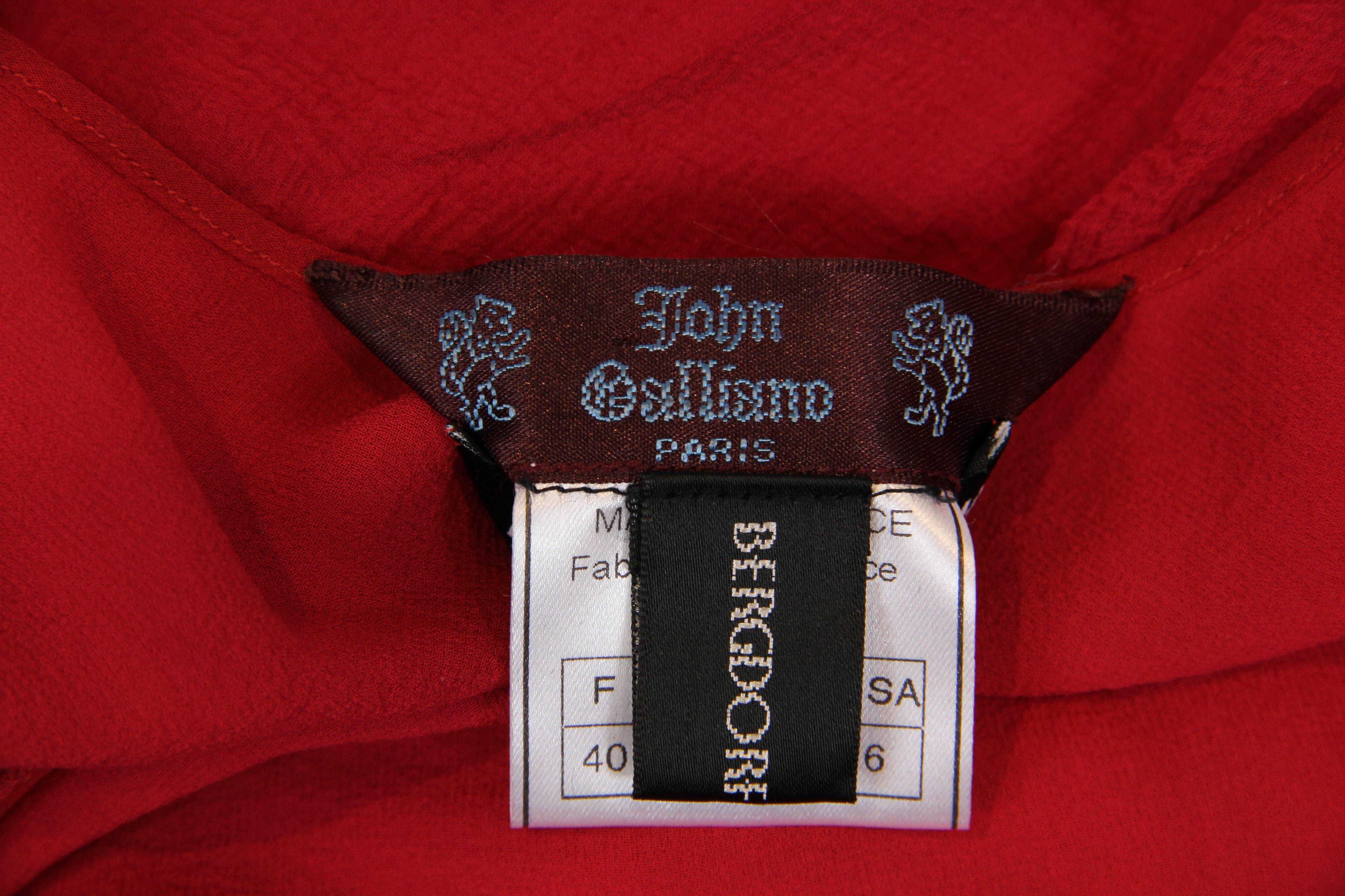 John Galliano Chiffon Dress 5