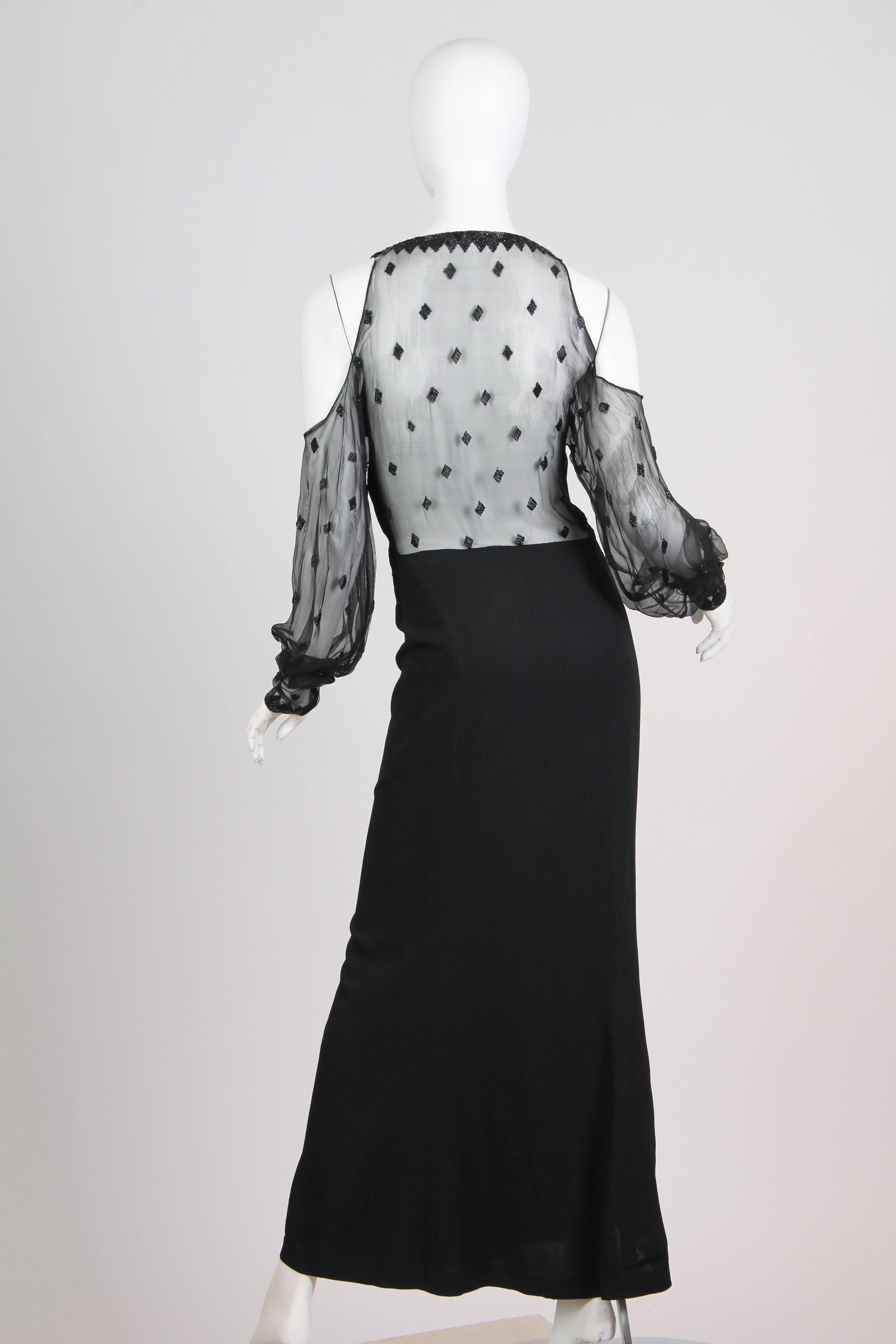 1930s Gown with Beading In Excellent Condition In New York, NY