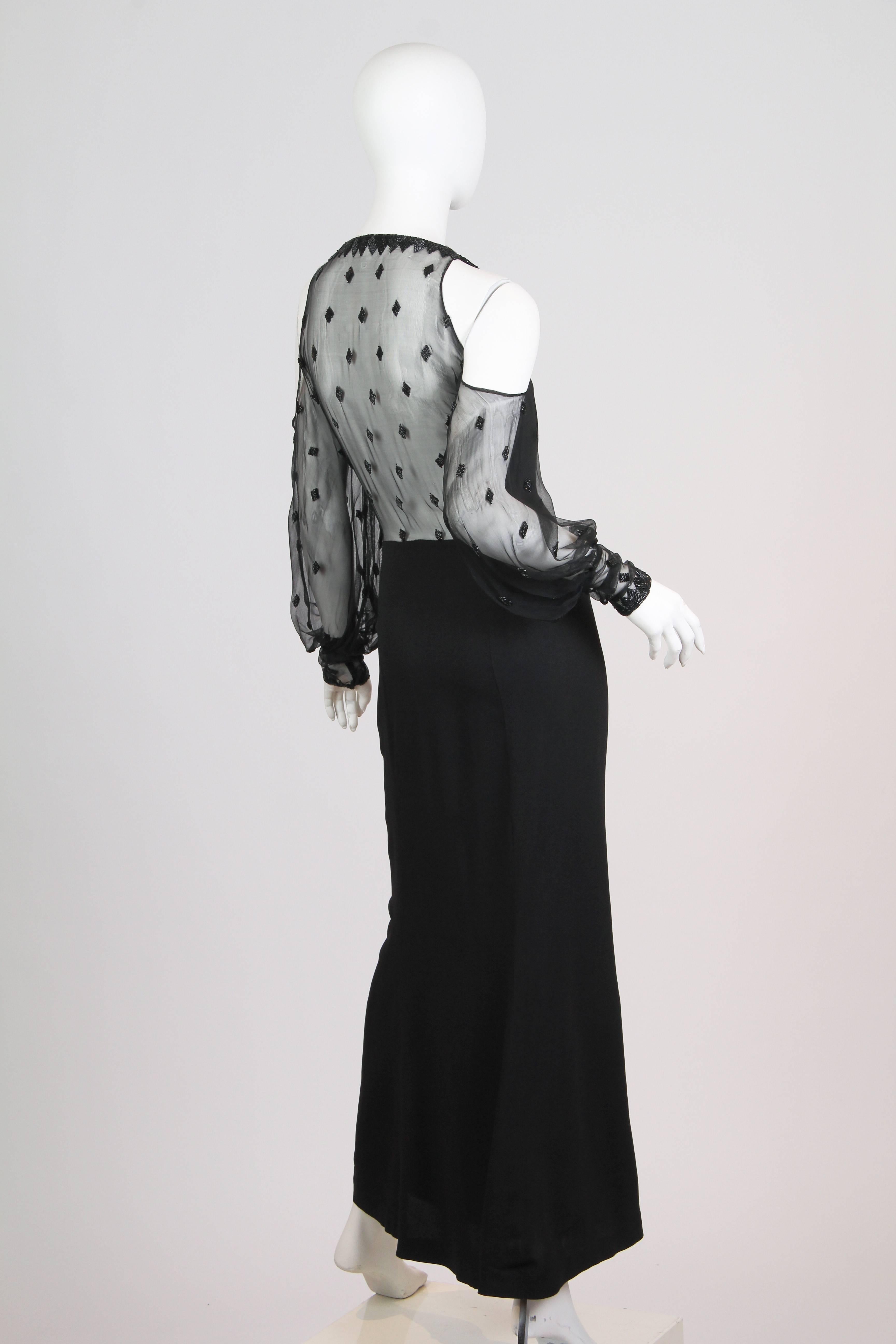 Black 1930s Gown with Beading