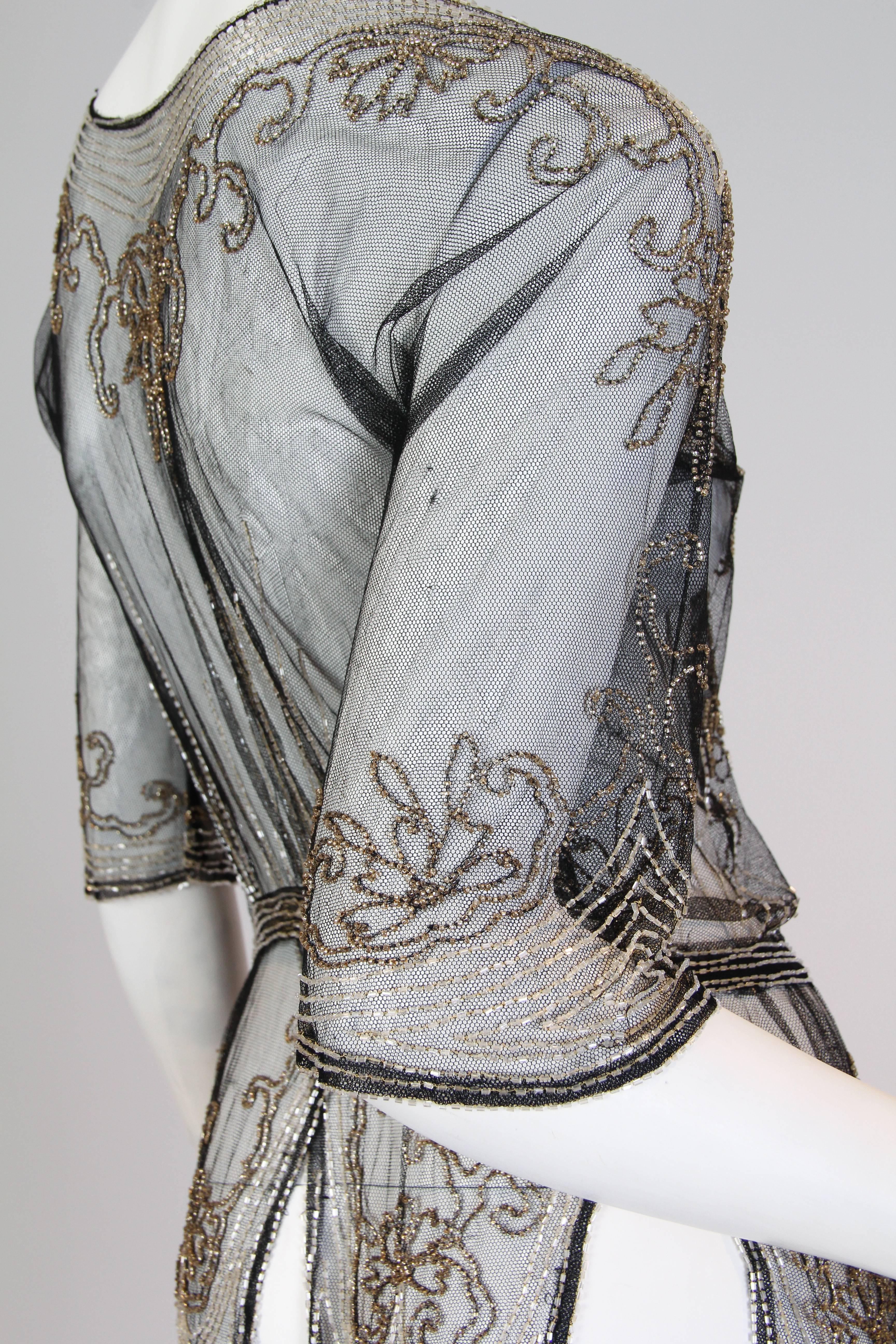 Beaded Edwardian Silk Net Jacket 2