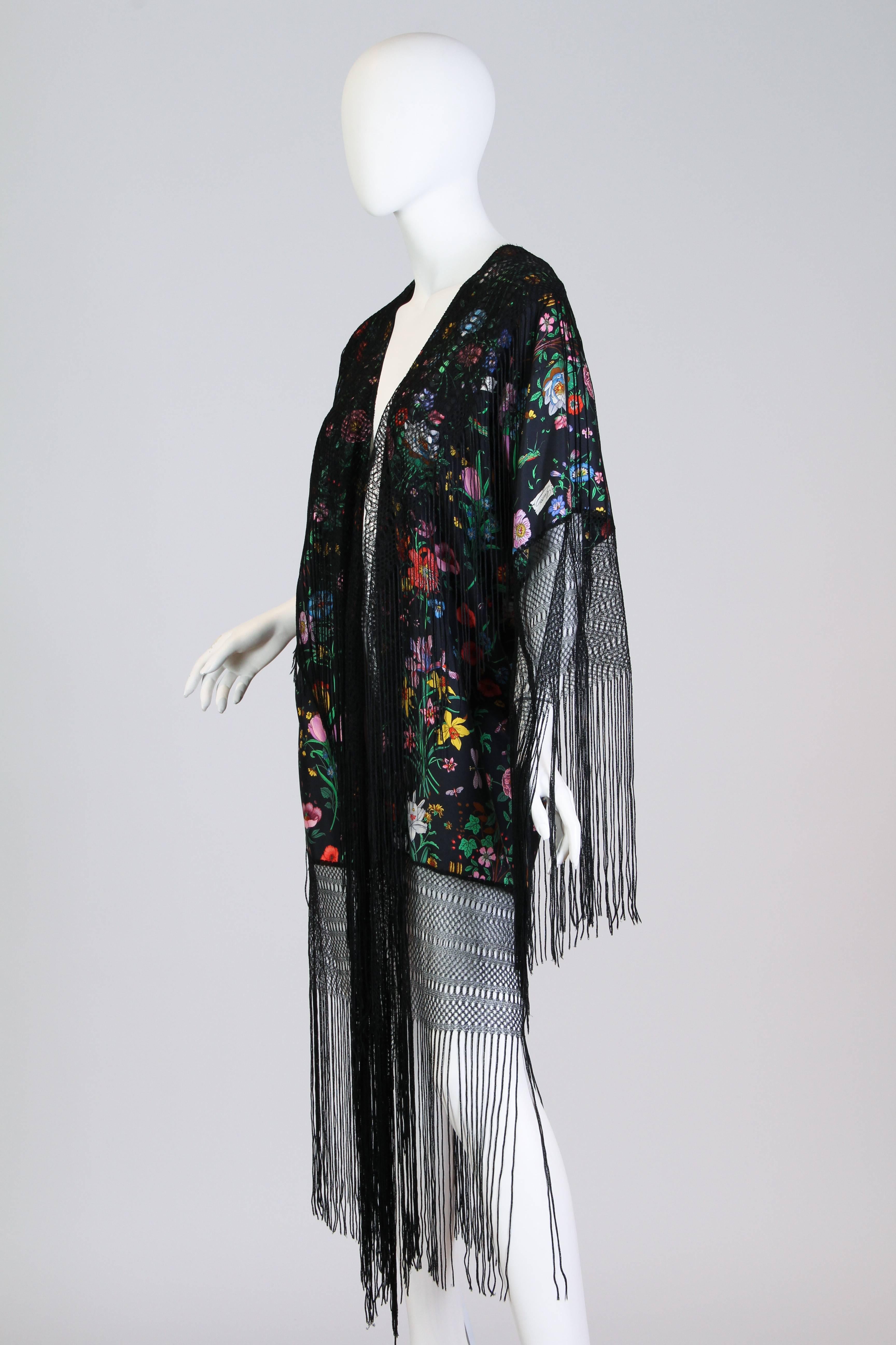 Beautiful kimono made from a vintage Gucci scarf. 