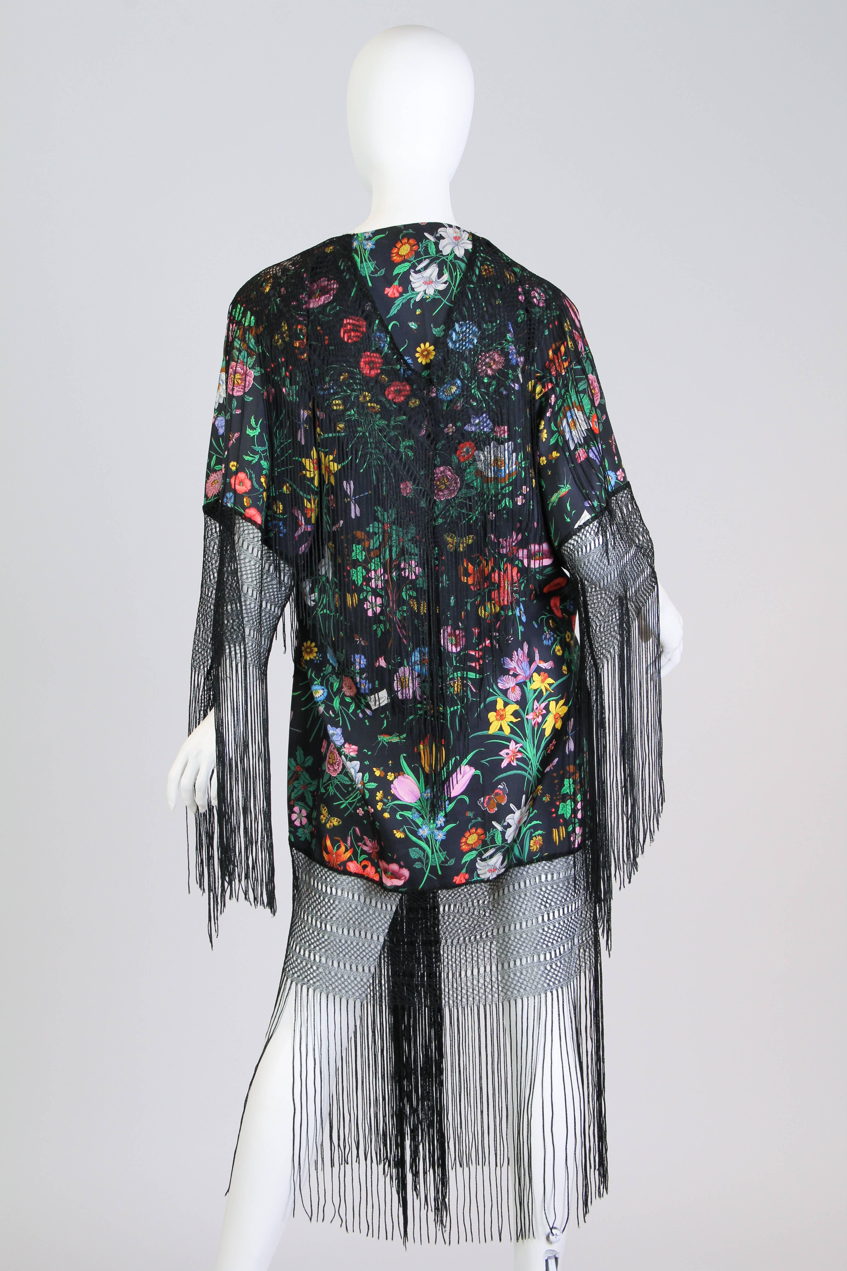 Gucci Fringed Kimono In Excellent Condition In New York, NY