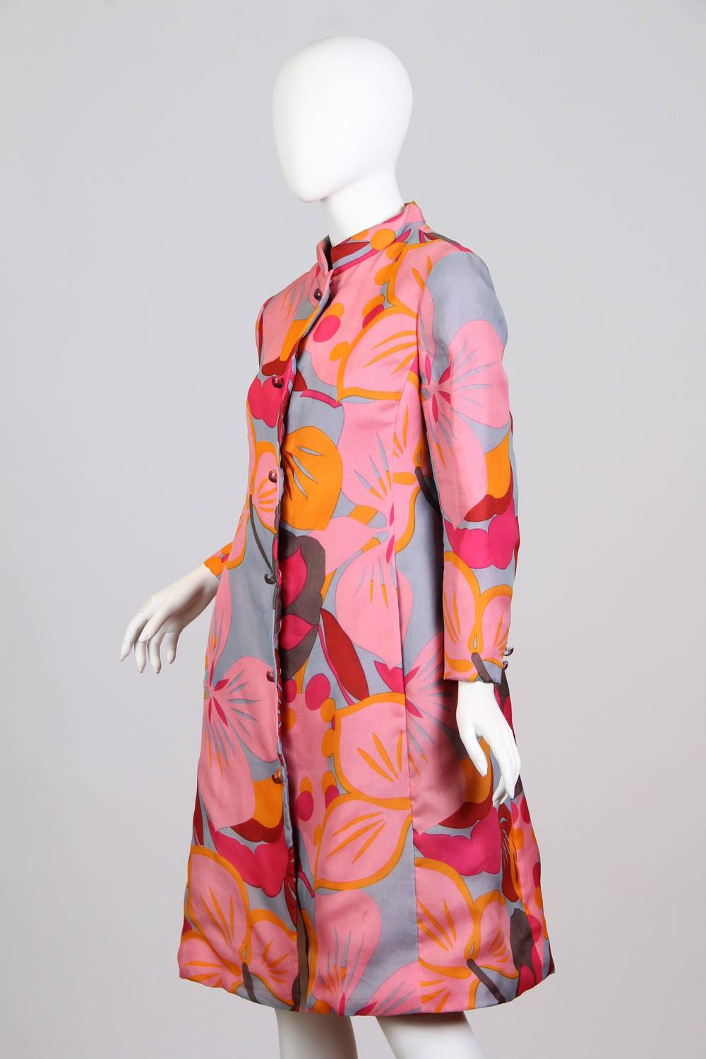 1960s Bill Blass Floral Coat For Sale at 1stdibs
