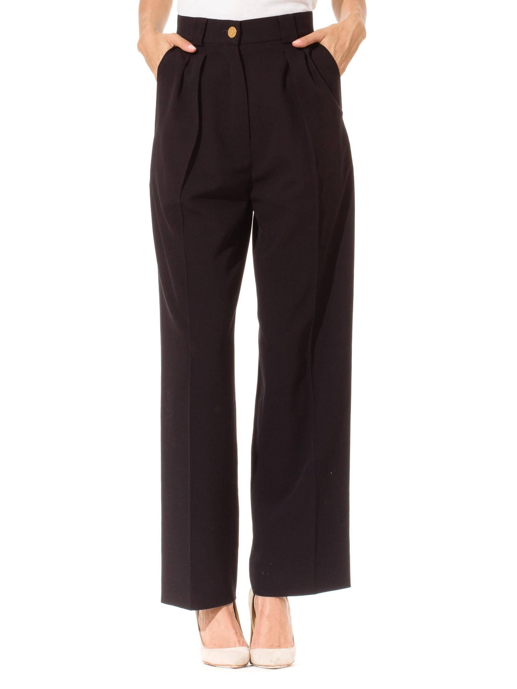 The perfect classic trousers are here! And with two luscious Chanel buttons to boot. A staple classic for every woman which surprisingly is nearly impossible to ever find. 