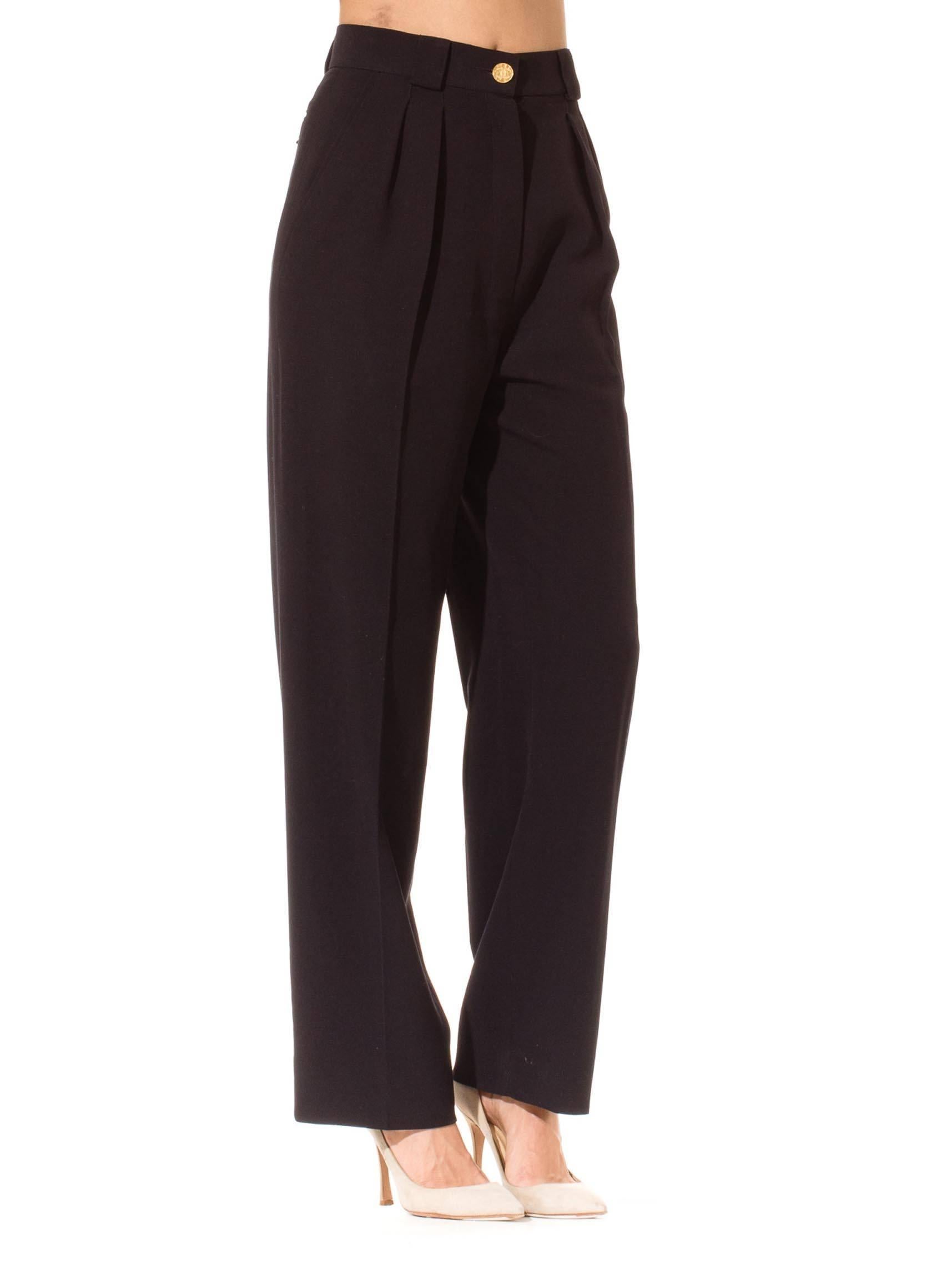 Black Classic Chanel Trousers