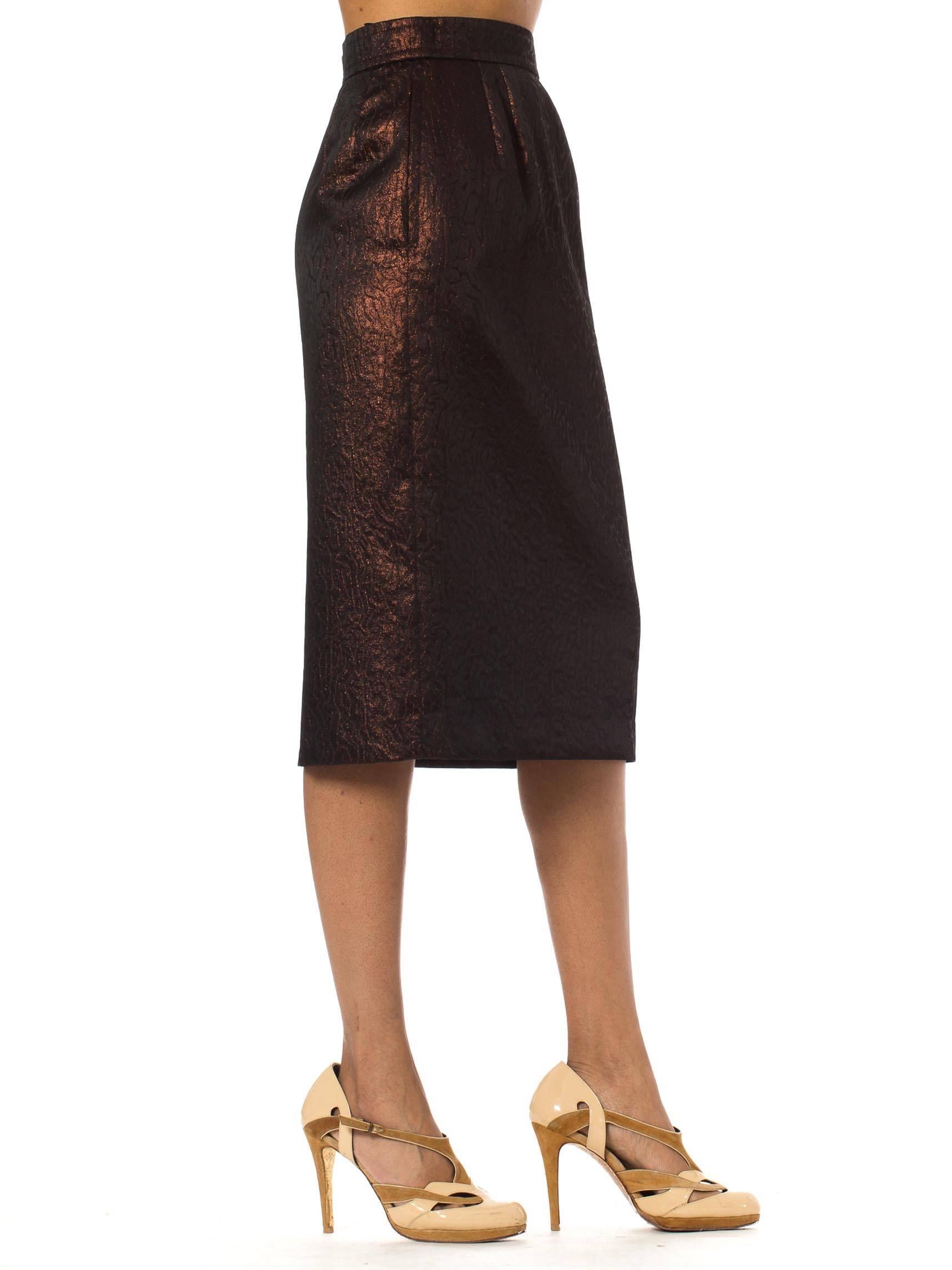 Yves Saint Laurent Lamé Skirt In Excellent Condition In New York, NY