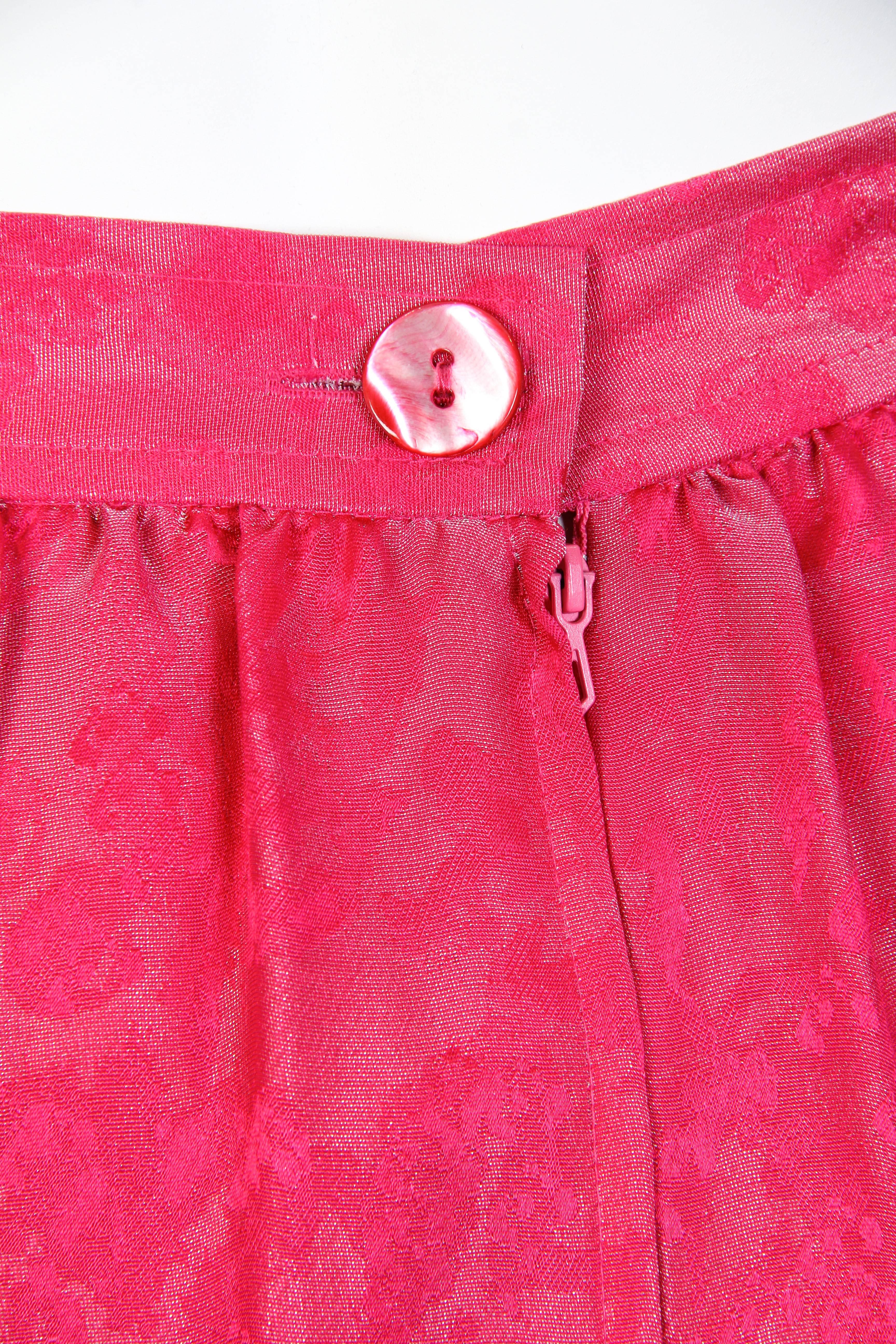 Fuchsia Silk Skirt from Lanvin 3