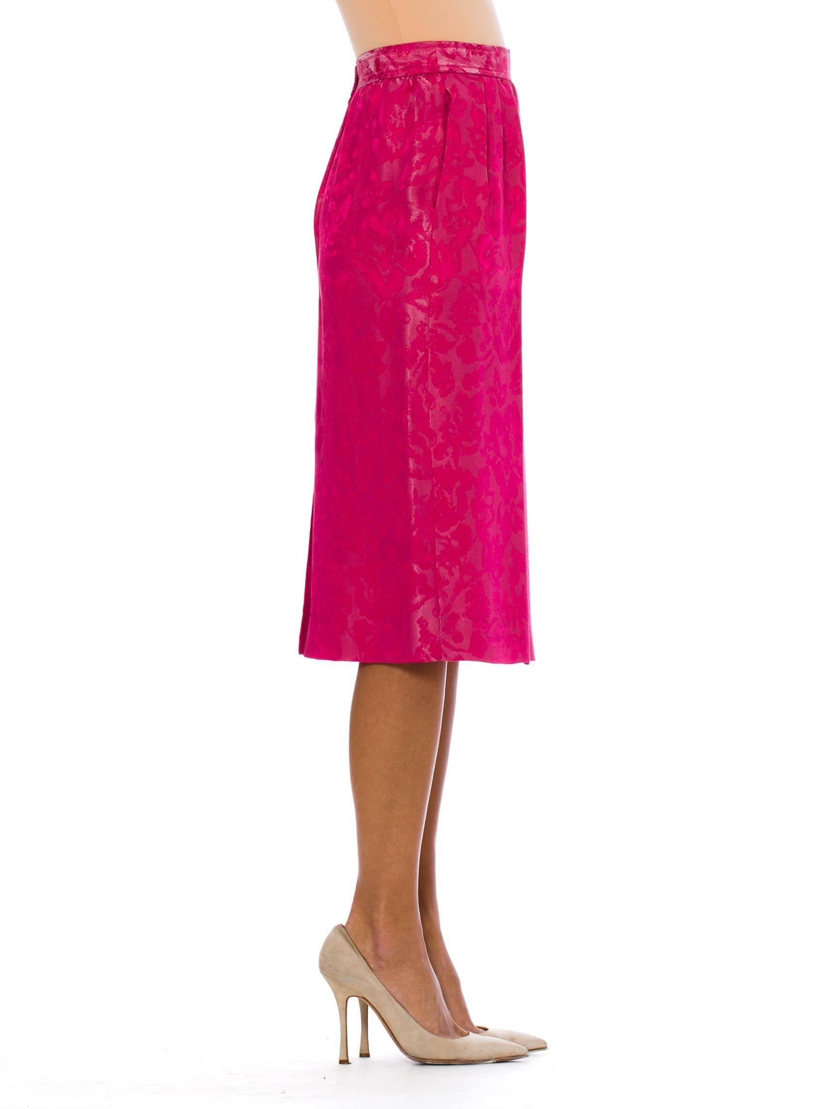 Women's Fuchsia Silk Skirt from Lanvin