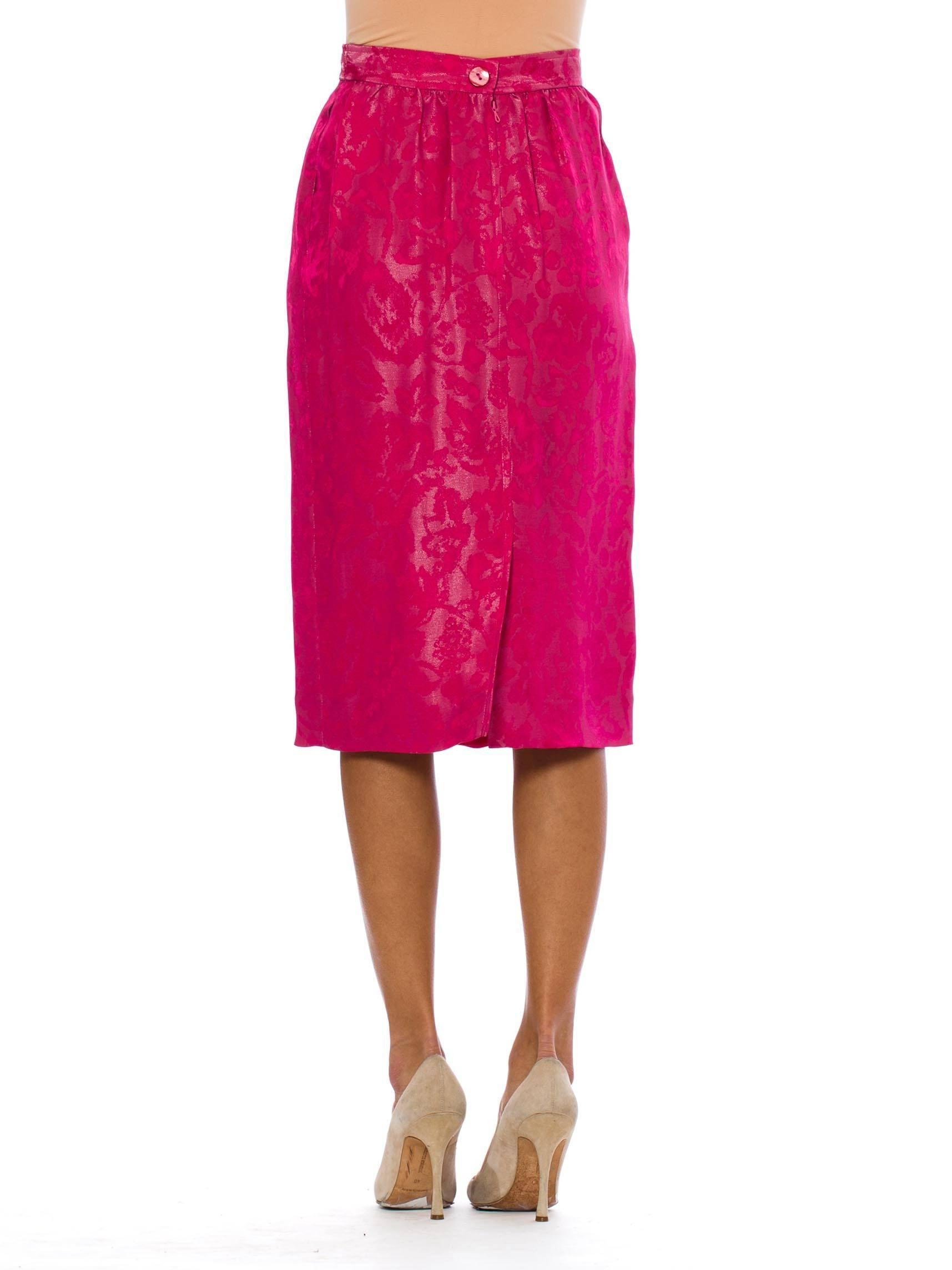 Fuchsia Silk Skirt from Lanvin In Excellent Condition In New York, NY