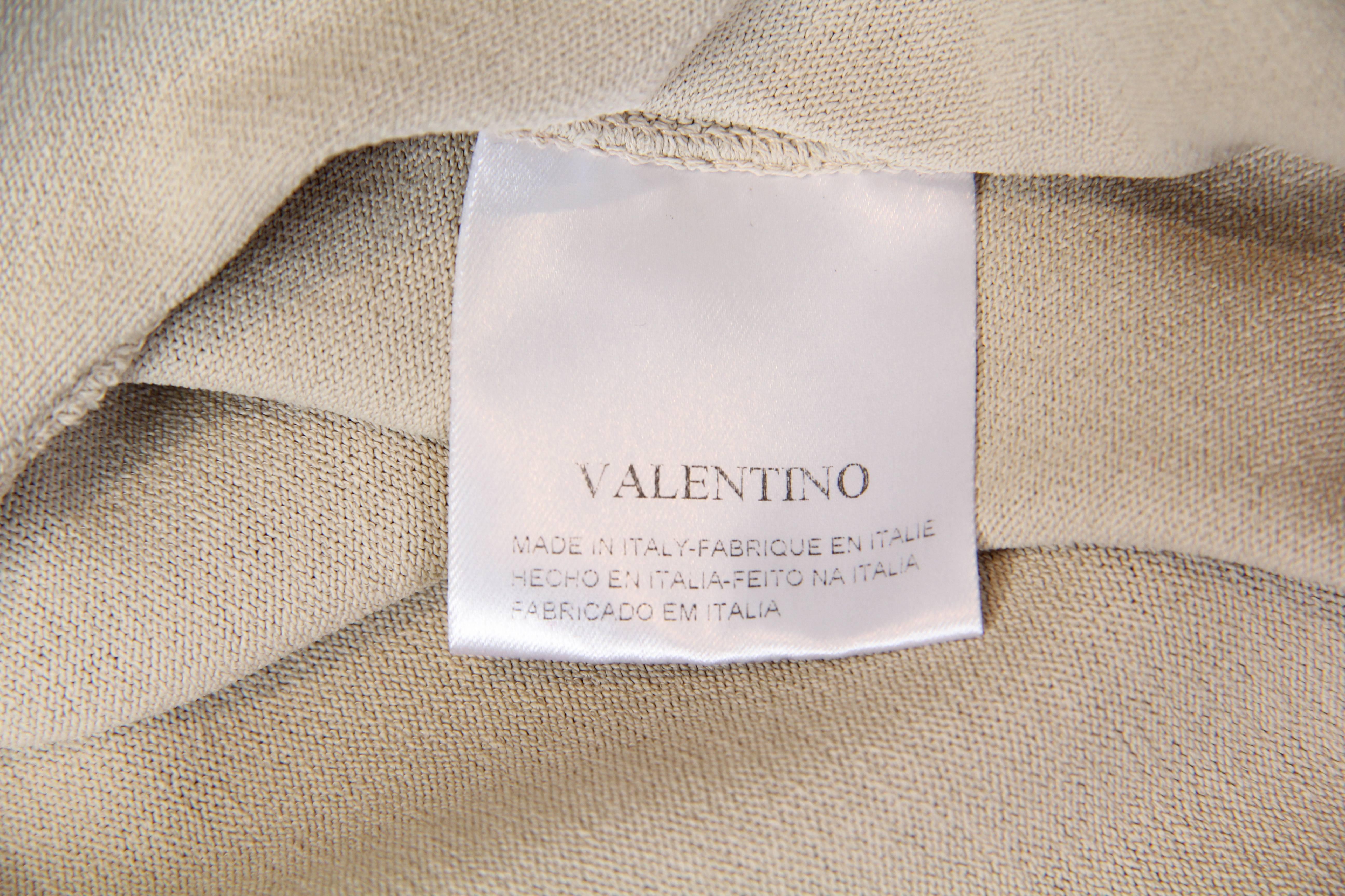 1990S VALENTINO Beige Viscose Blend Jersey Knit Top 4