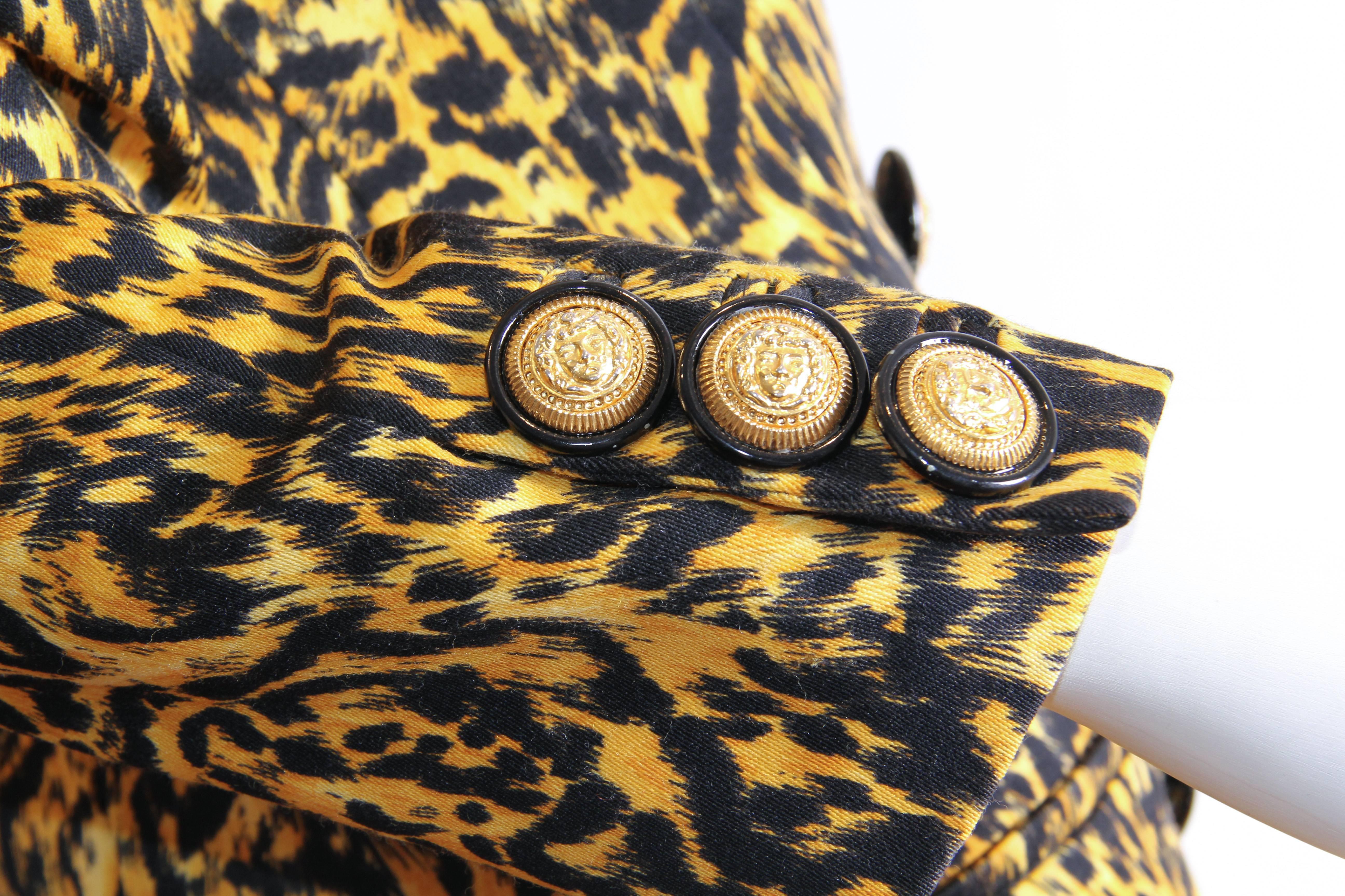 Gianni Versace Couture Leopard Blazer, 1990s  3