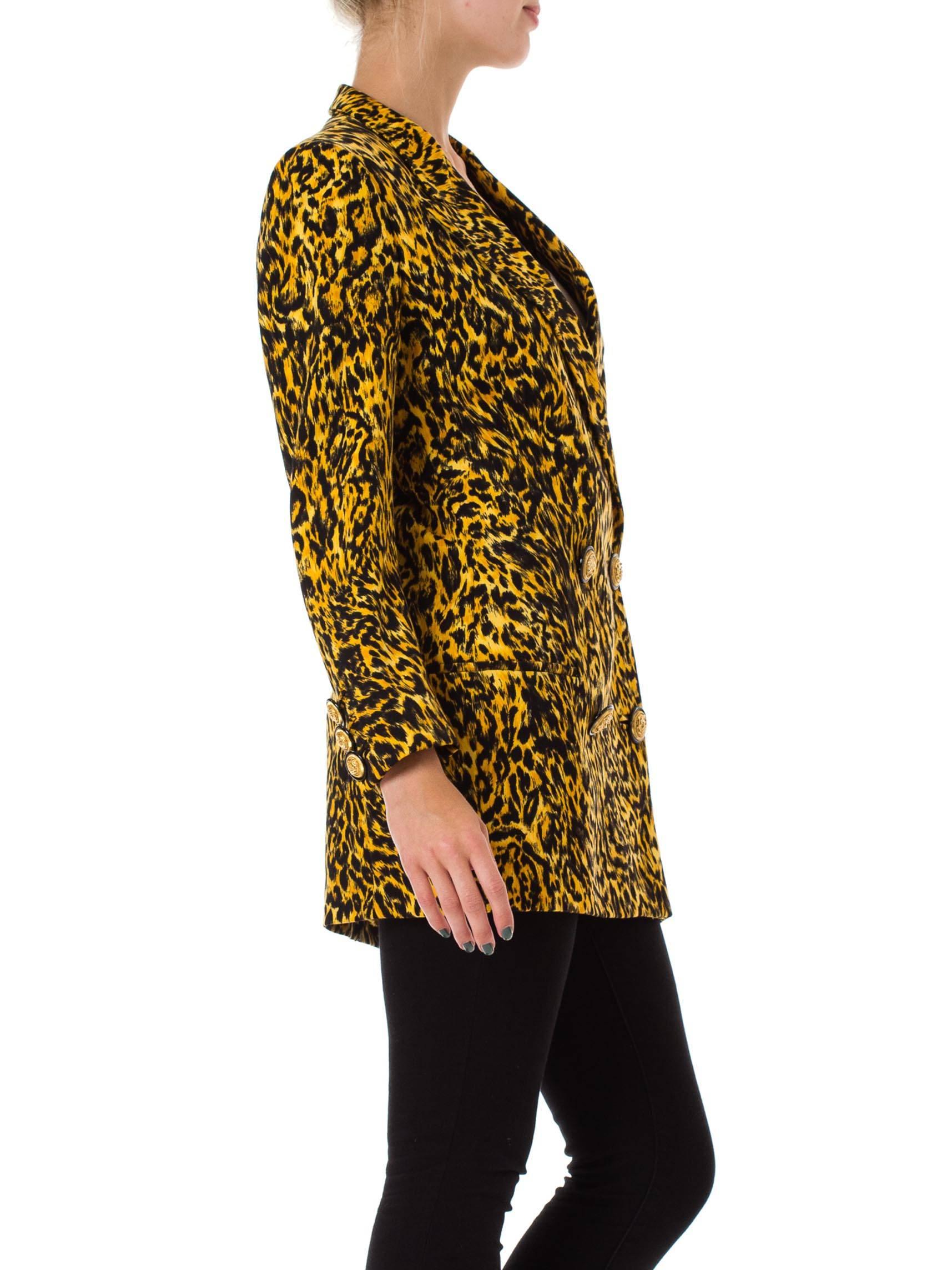 Gianni Versace Couture Leopard Blazer, 1990s  In Excellent Condition In New York, NY