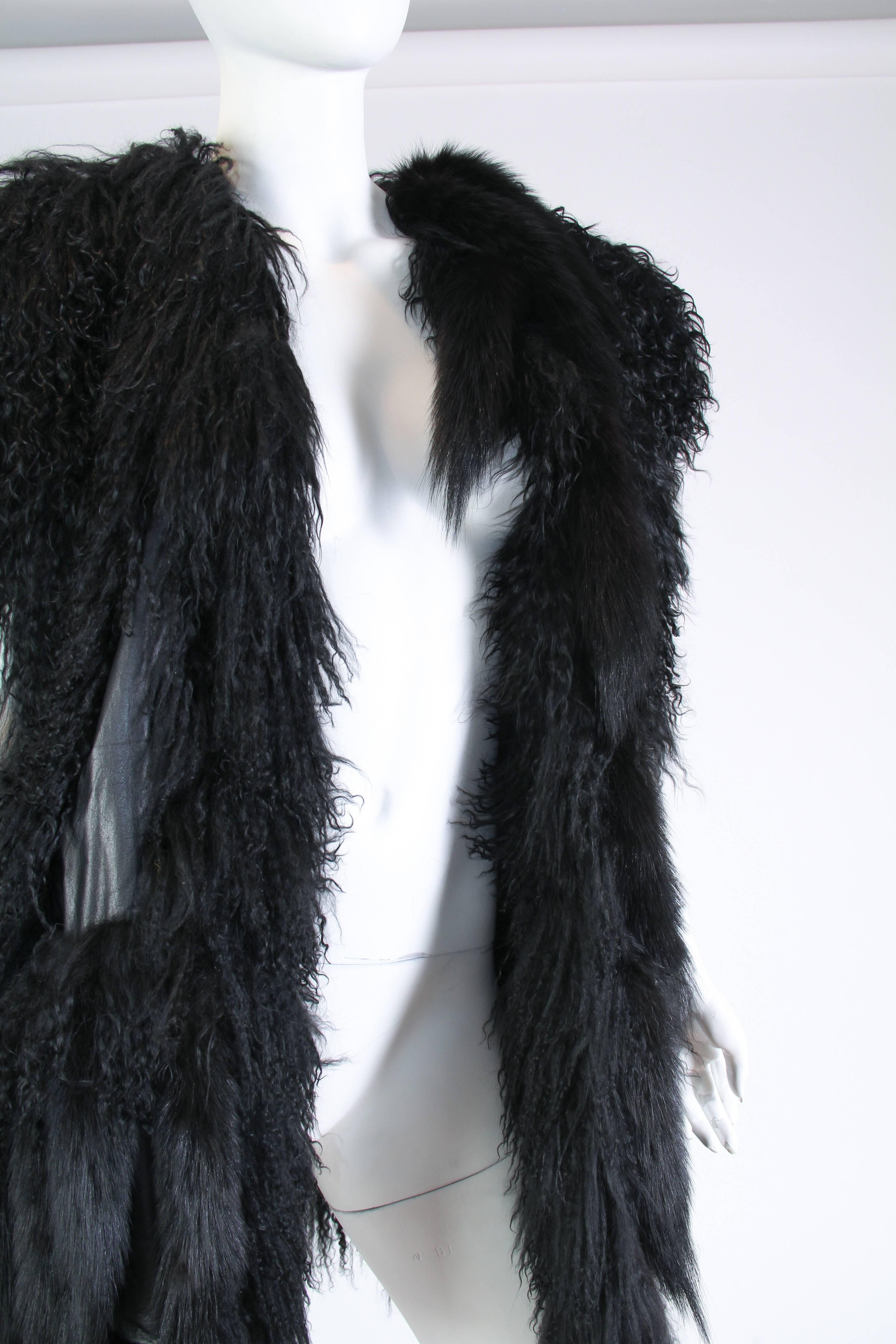 Avant Garde Lamb Fur and Leather Vest 1