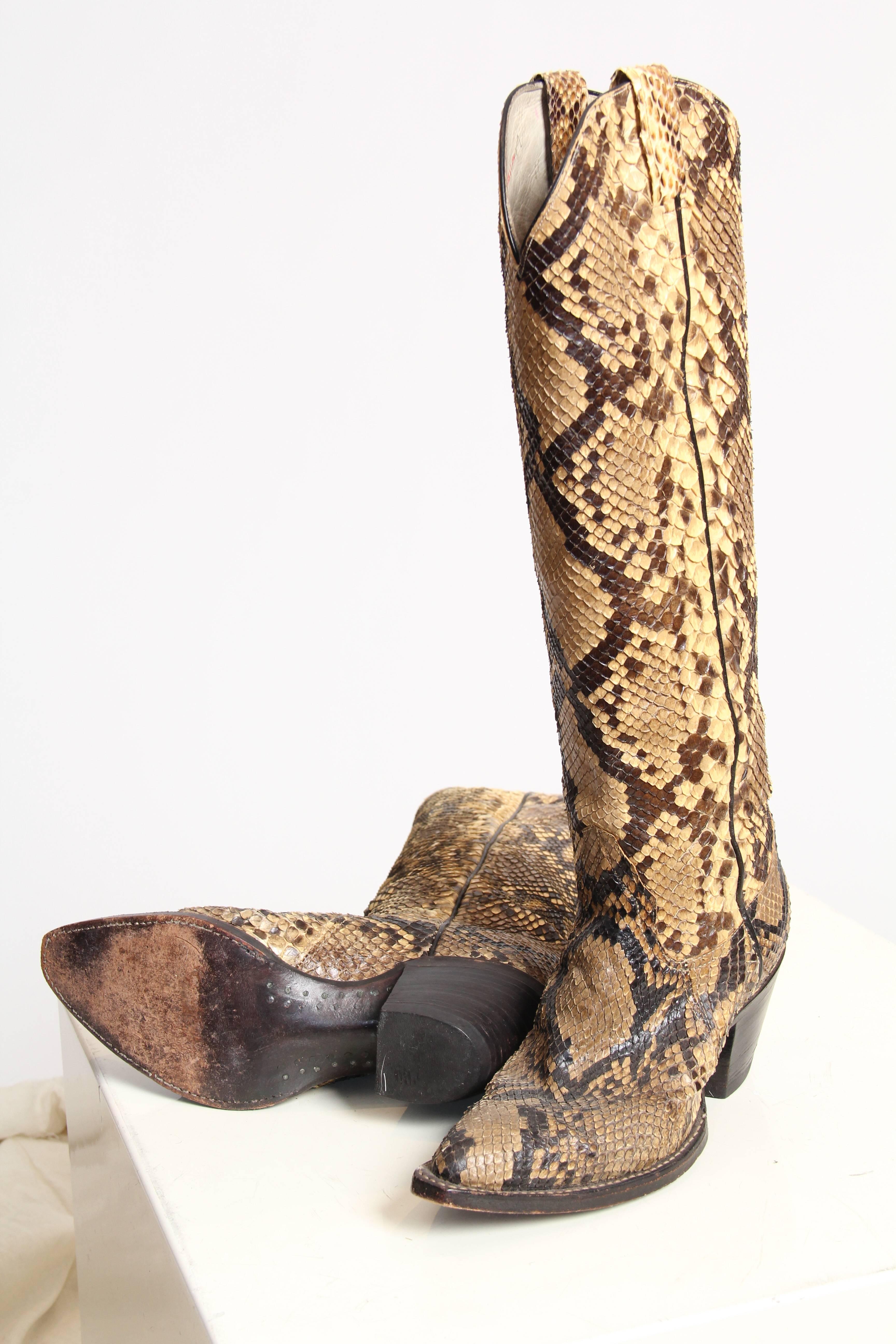 Tall Snakeskin Cowboy Boots from Larry Mahan 2