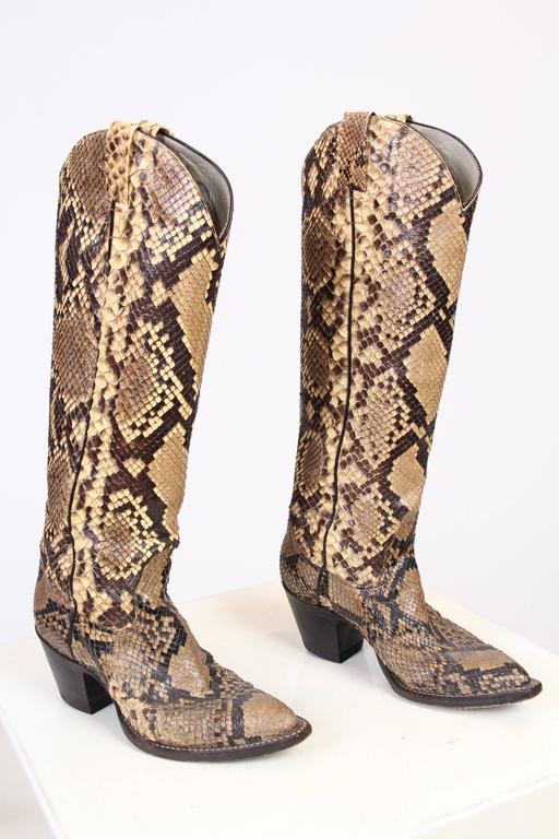 pamela snake embossed leather tall boot