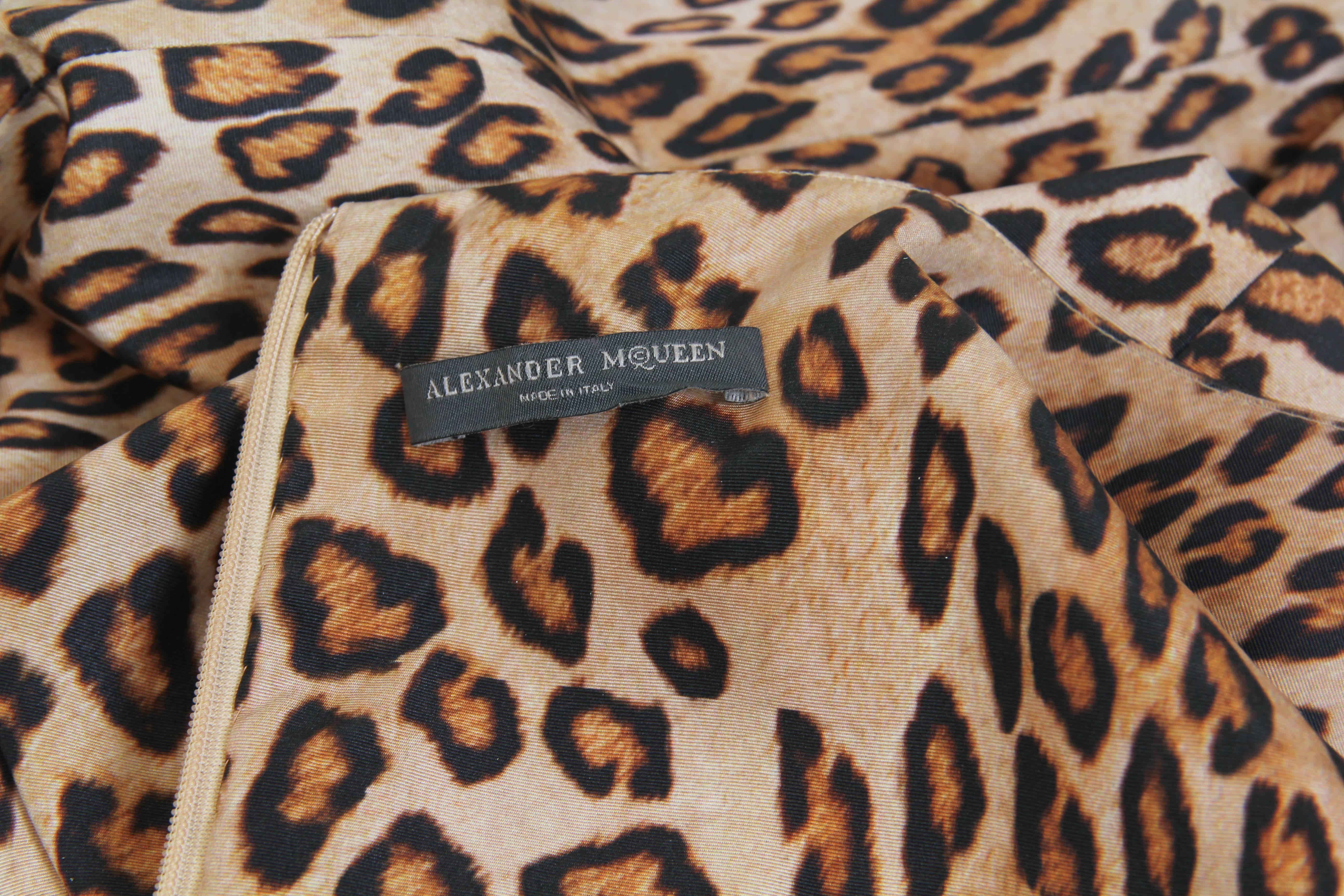 Alexander McQueen Leopard Silk Dress 4
