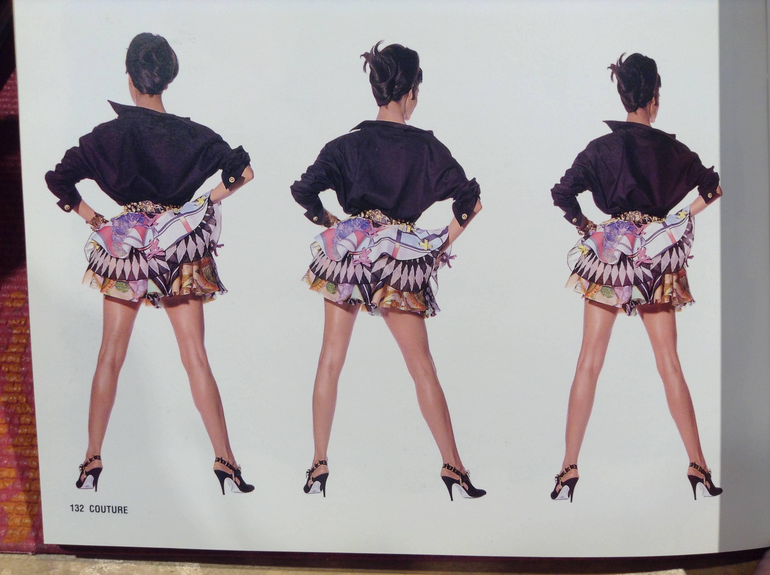 1990S GIANNI VERSACE Bright Multicolor Silk Organza Skirt Spring 1992 4