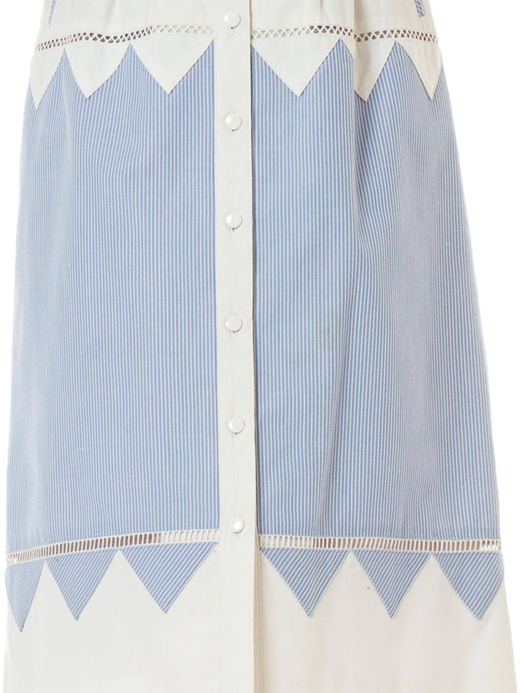 Interestingly Detailed Louis Féraud Cotton Skirt 6