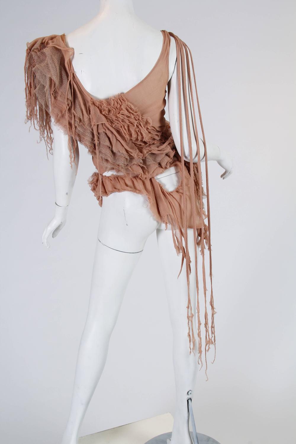 Alexander McQueen S/S 2003 Oyster Dress Blouse For Sale at 1stdibs