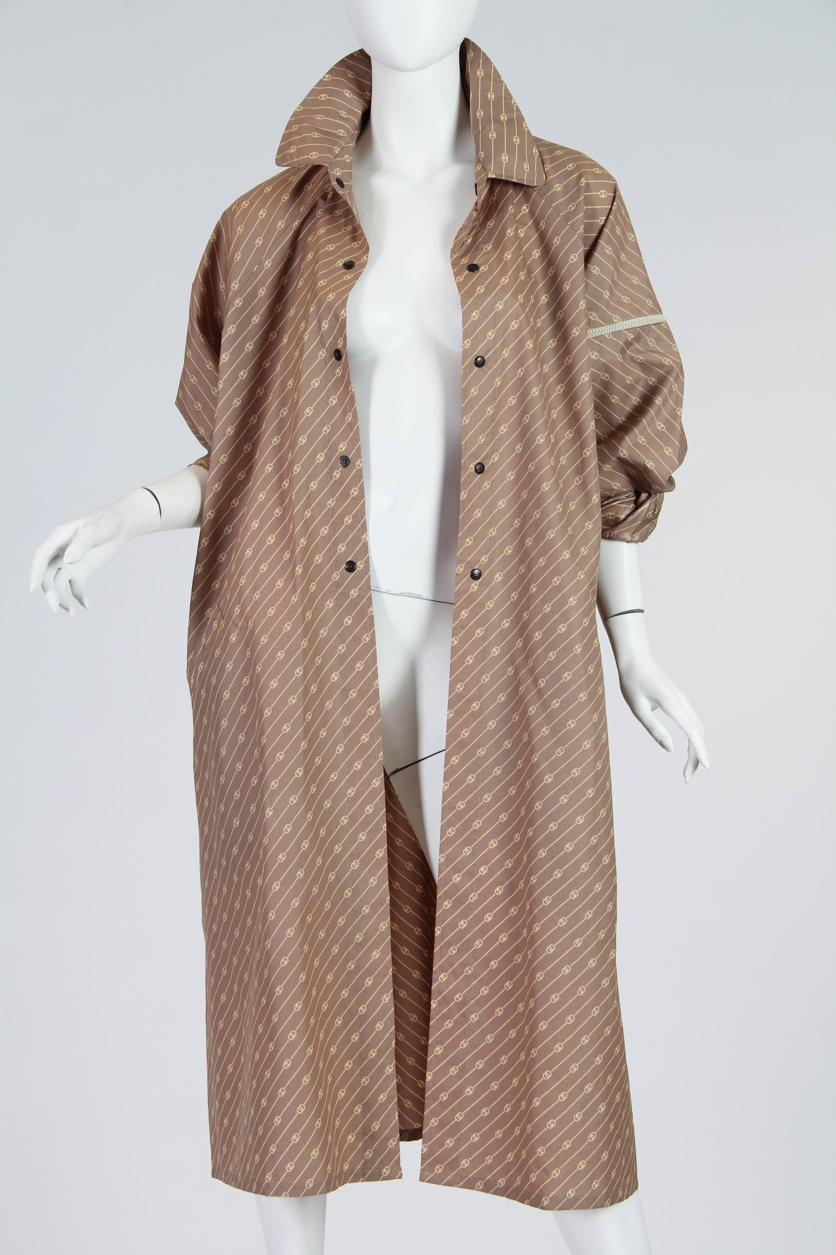 Brown 1980s Gucci Raincoat