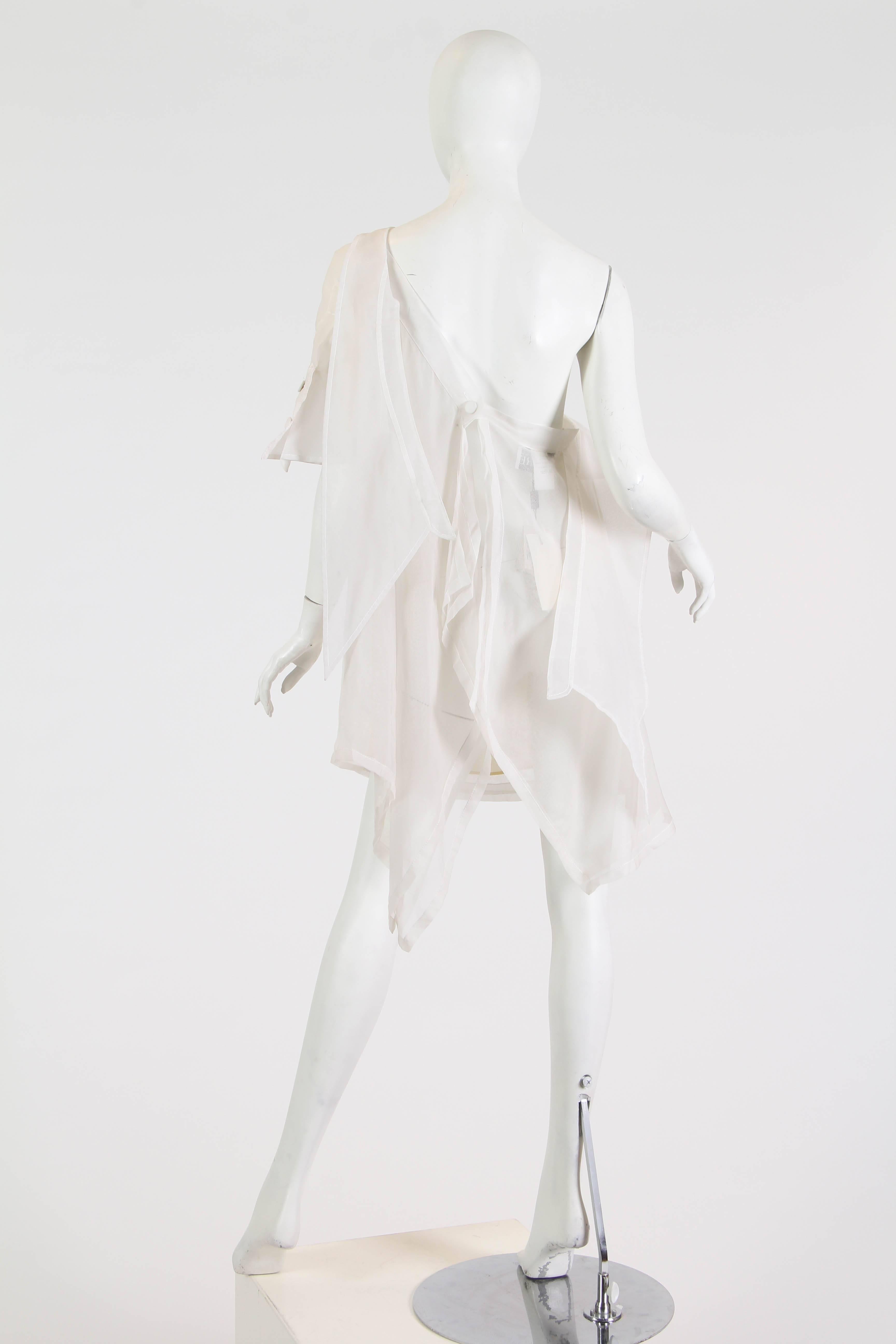 Gianfranco Ferre Asymmetrical Organza Tunic Dress 1