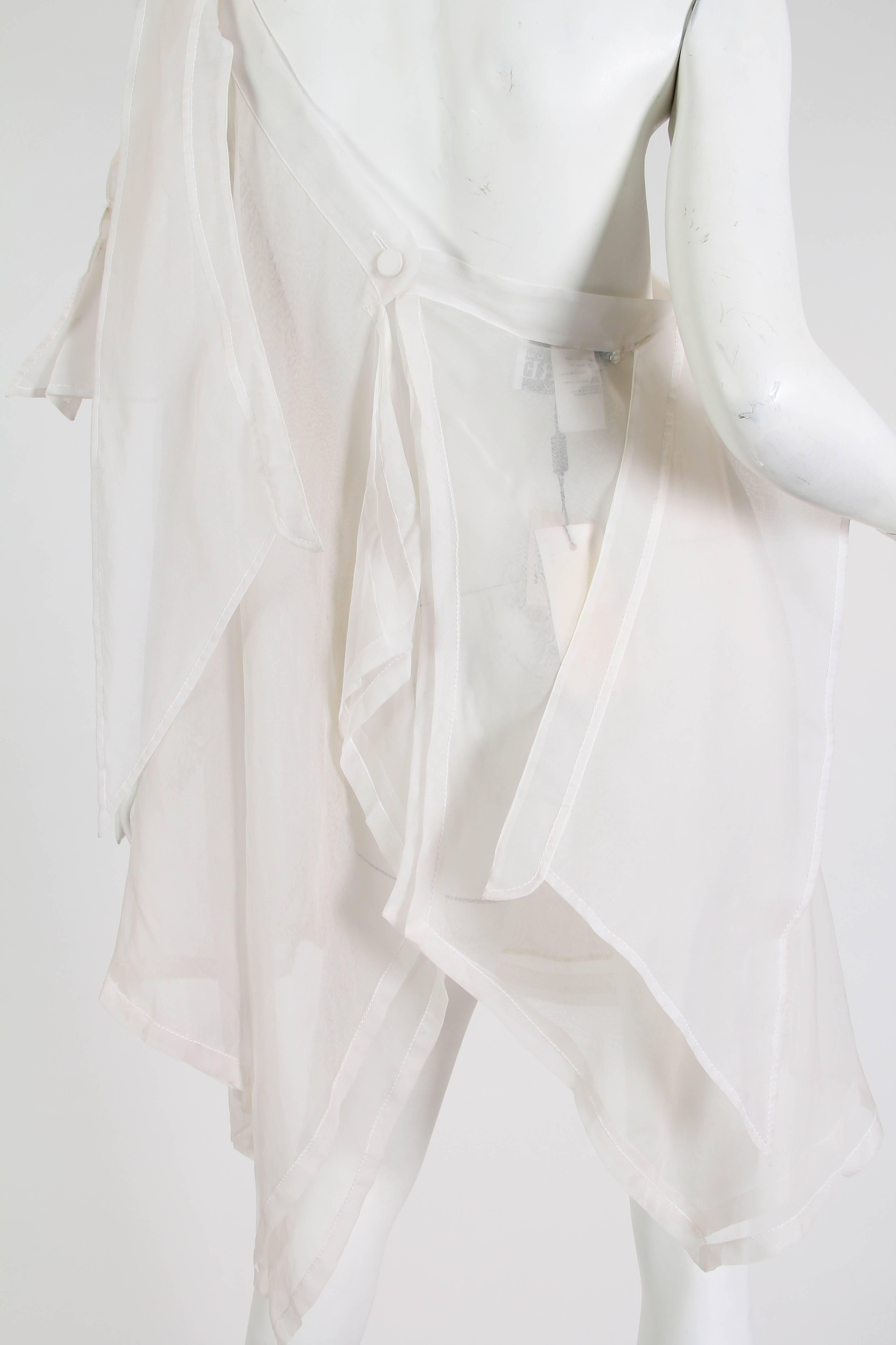 Gianfranco Ferre Asymmetrical Organza Tunic Dress 2