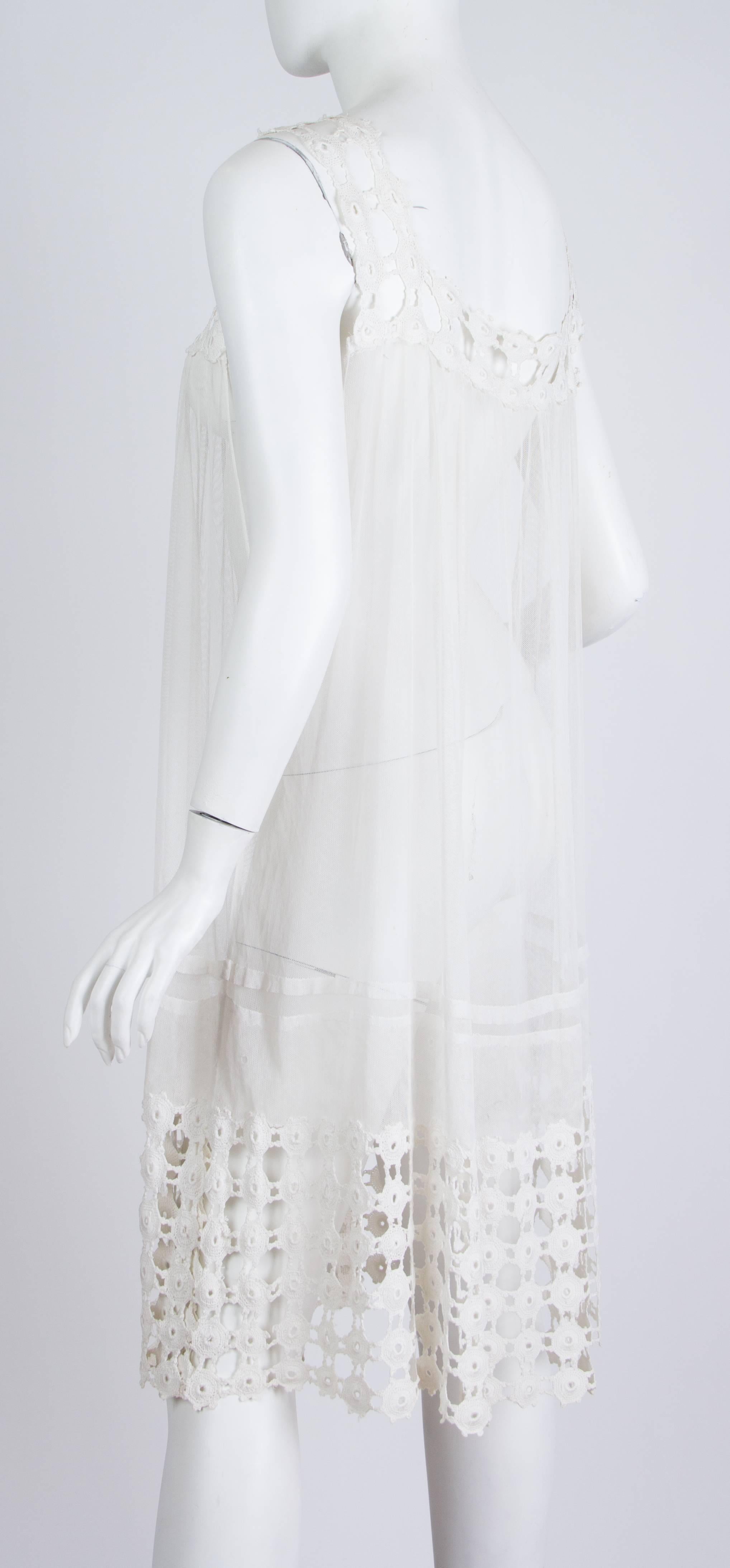 1920s Cotton Net and Lace Dress 1