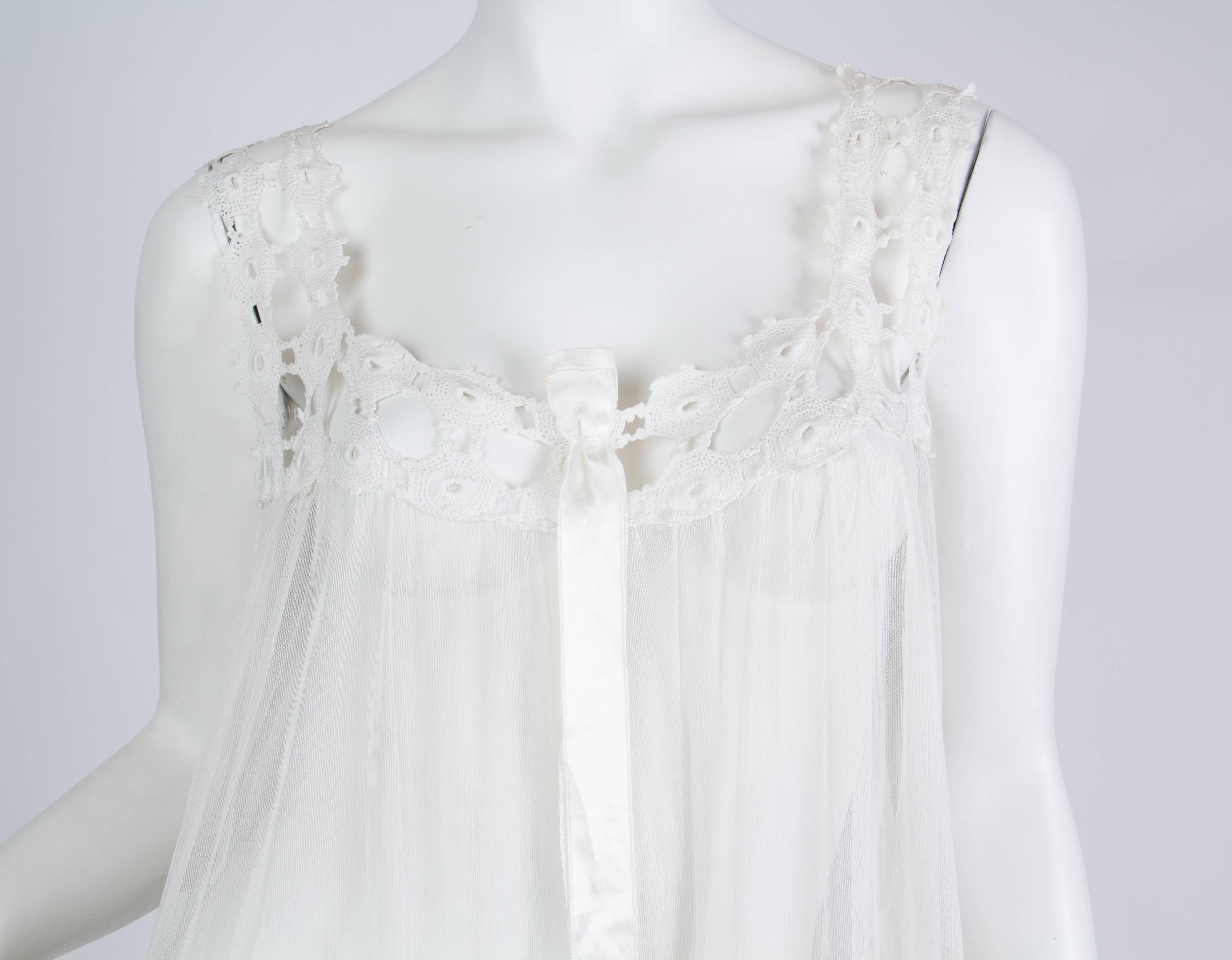1920s Cotton Net and Lace Dress 2