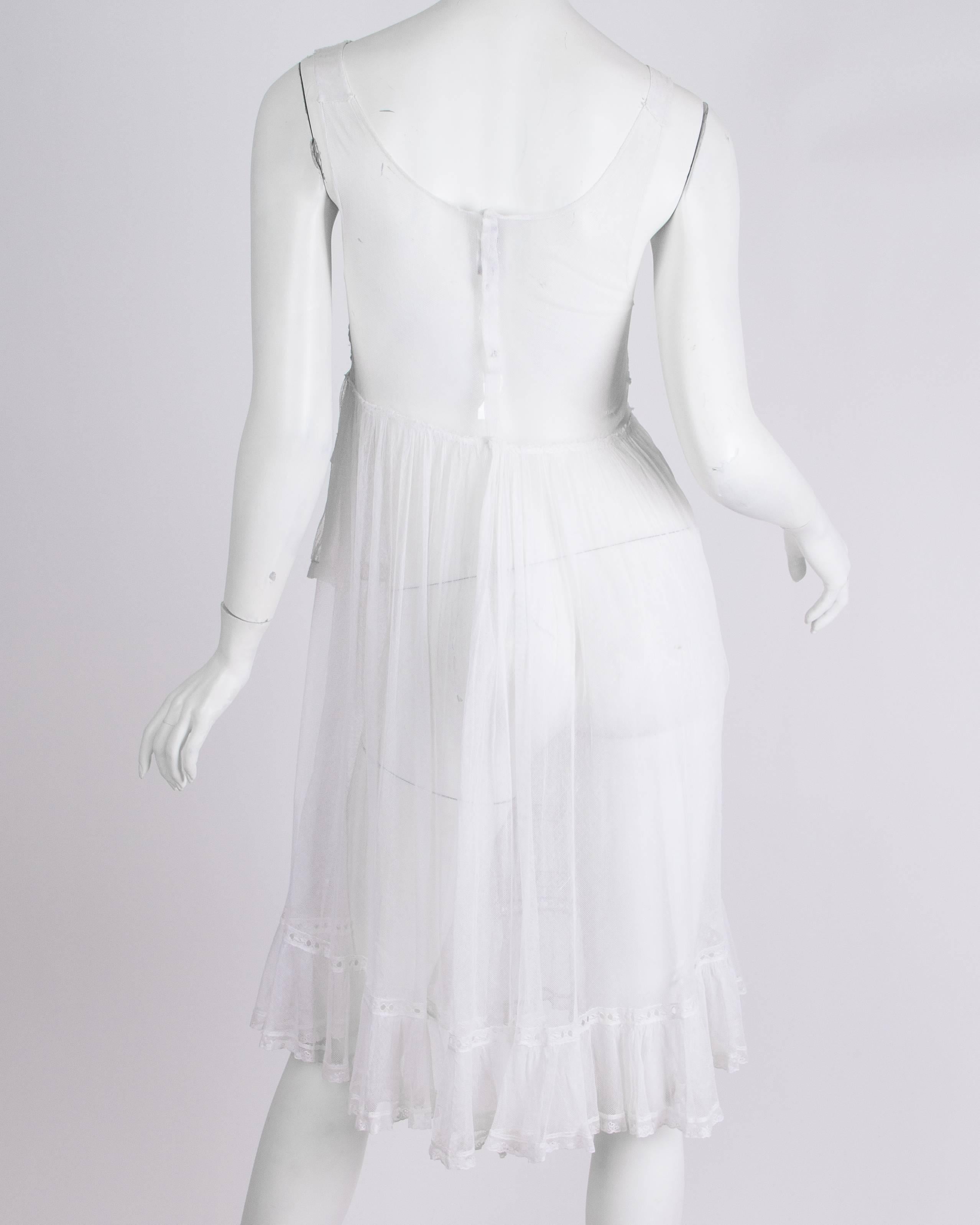 1920s Cotton Net and Lace Dress 1