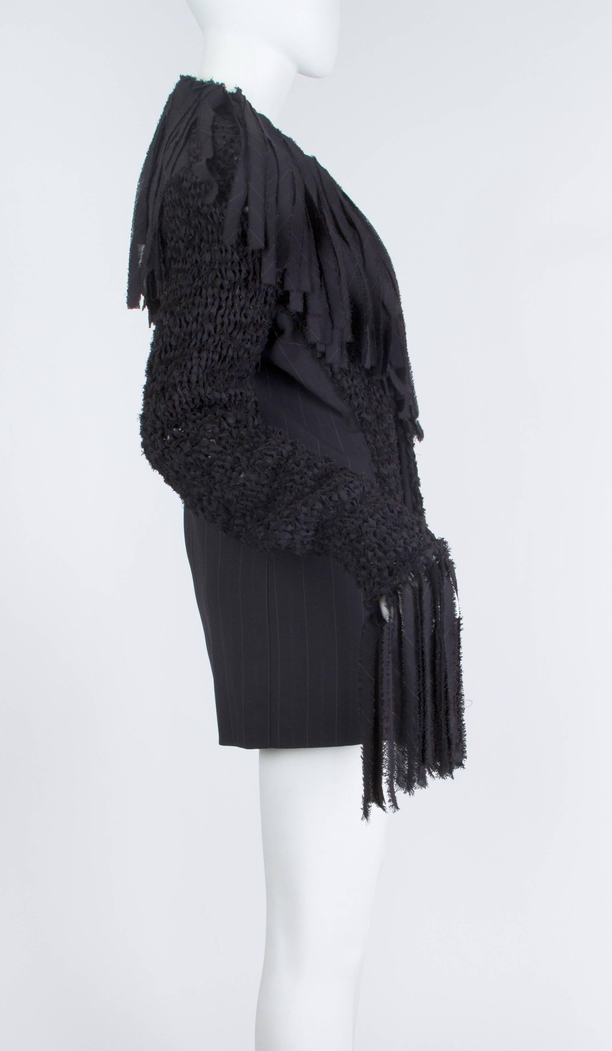 Black Jean Paul Gaultier Deconstructed and Knit Blazer