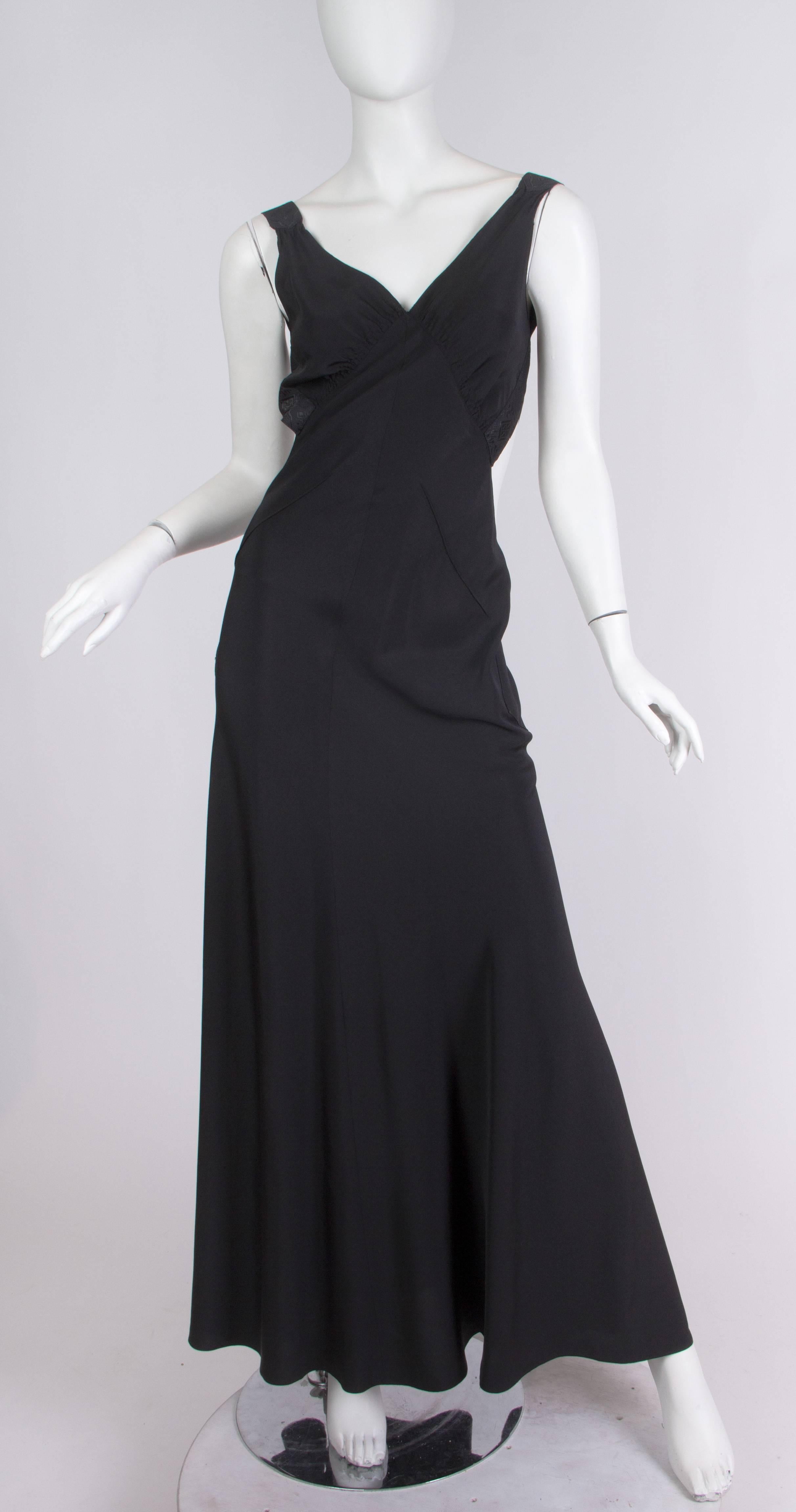 Sexy Reworked 1930s Bias Cut Gown with Cut-Outs In Excellent Condition In New York, NY