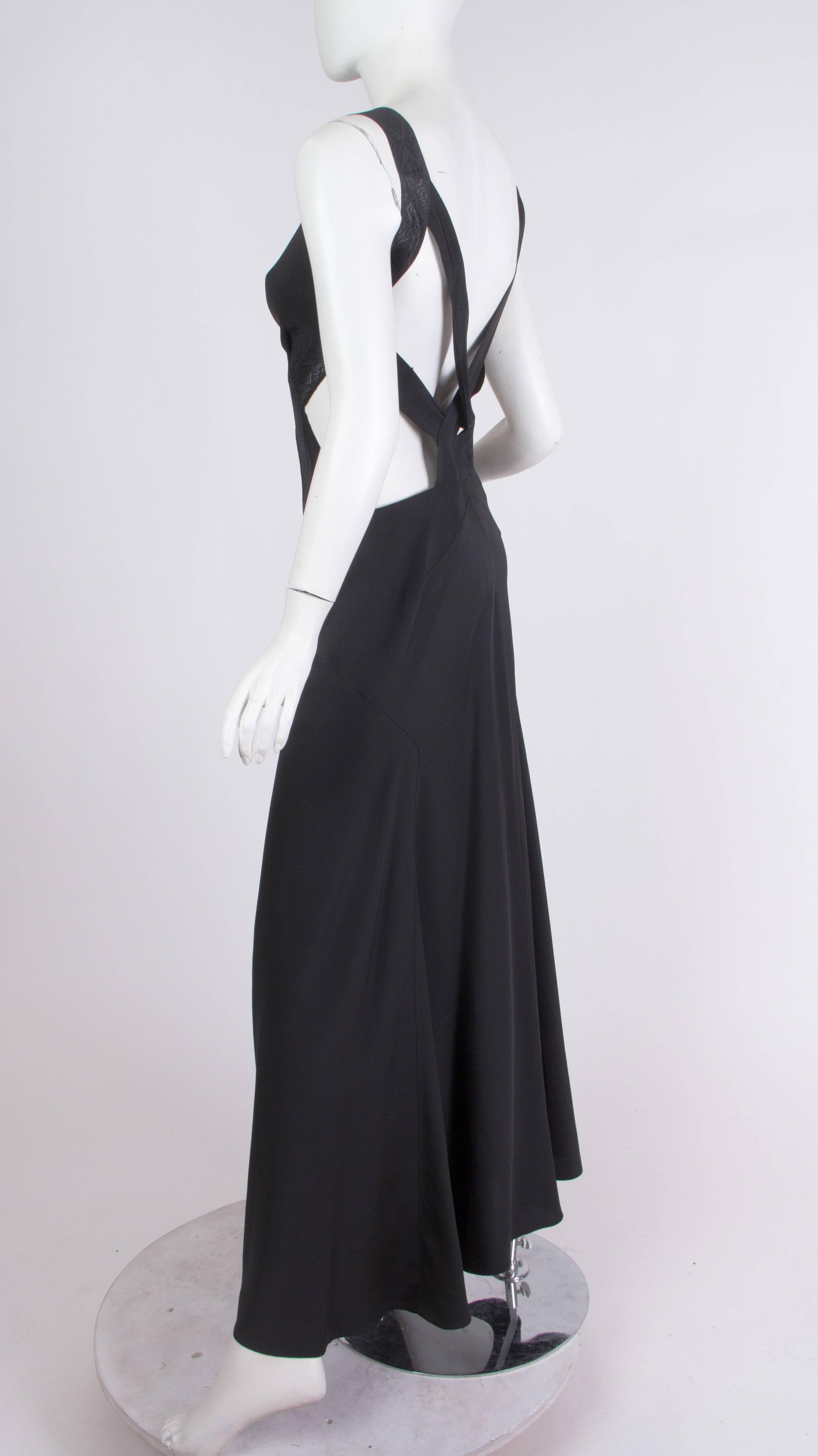 Sexy Reworked 1930s Bias Cut Gown with Cut-Outs 2