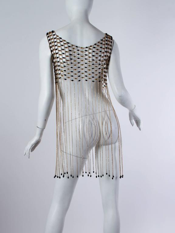 Rare 1960s Chain Link Fringed Vest at 1stDibs
