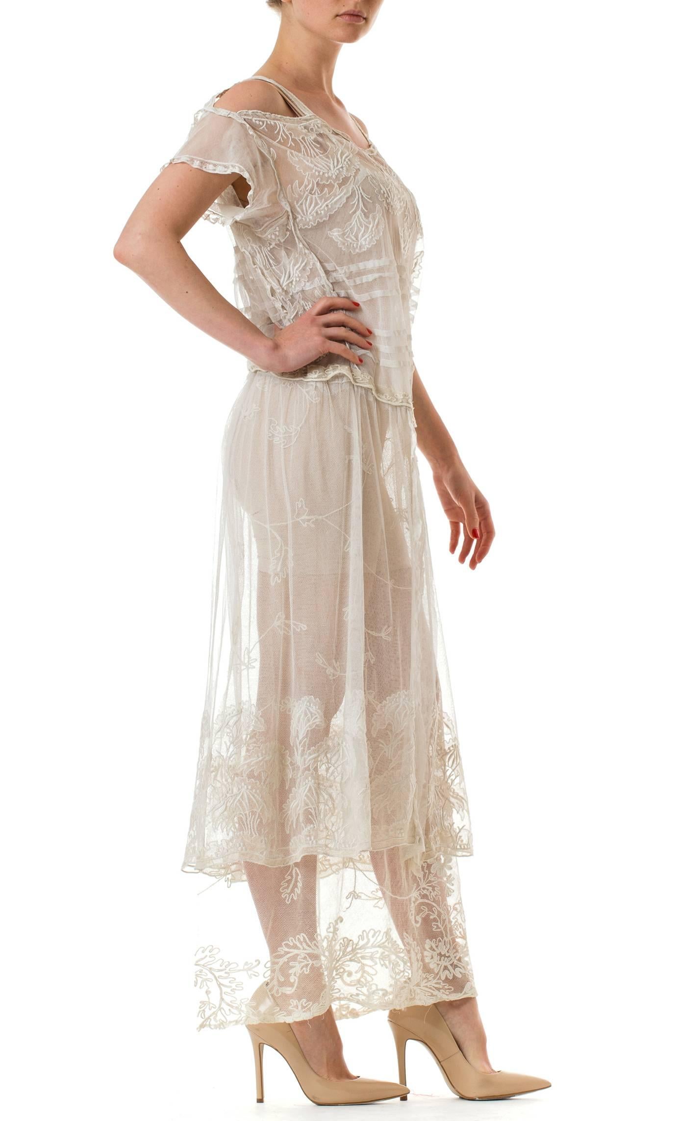 white lace cold shoulder dress