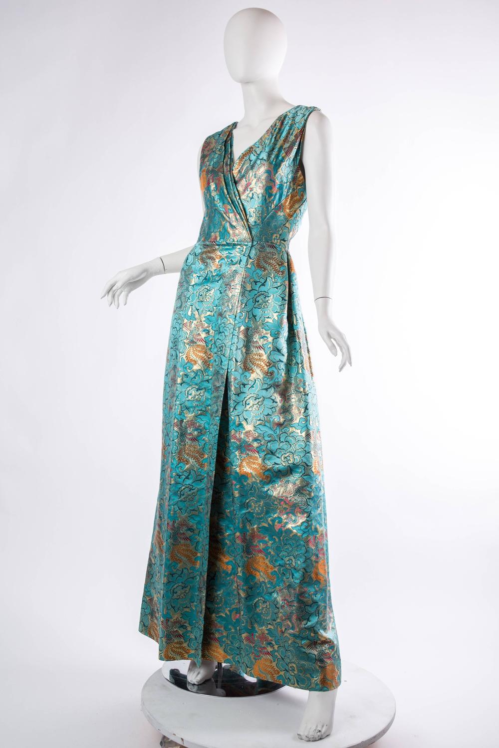 Reversible Gown Made from Chinese Silk For Sale at 1stdibs