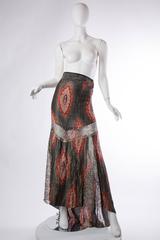 1930S Silk Blend Lamé Skirt