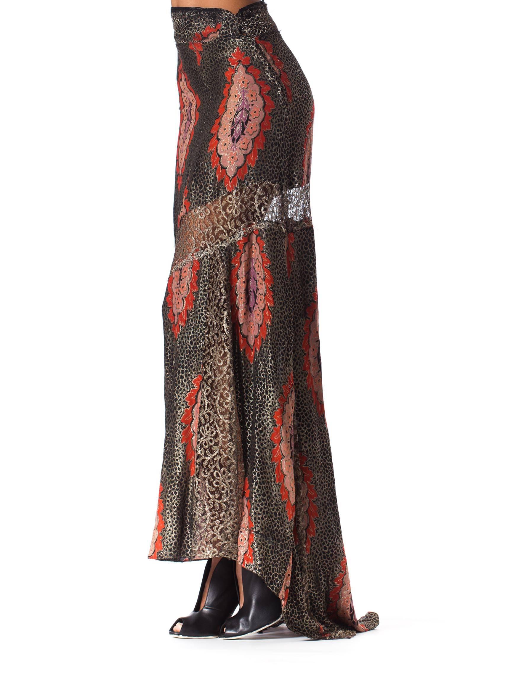 1930S Silk Blend Lamé Skirt For Sale 1