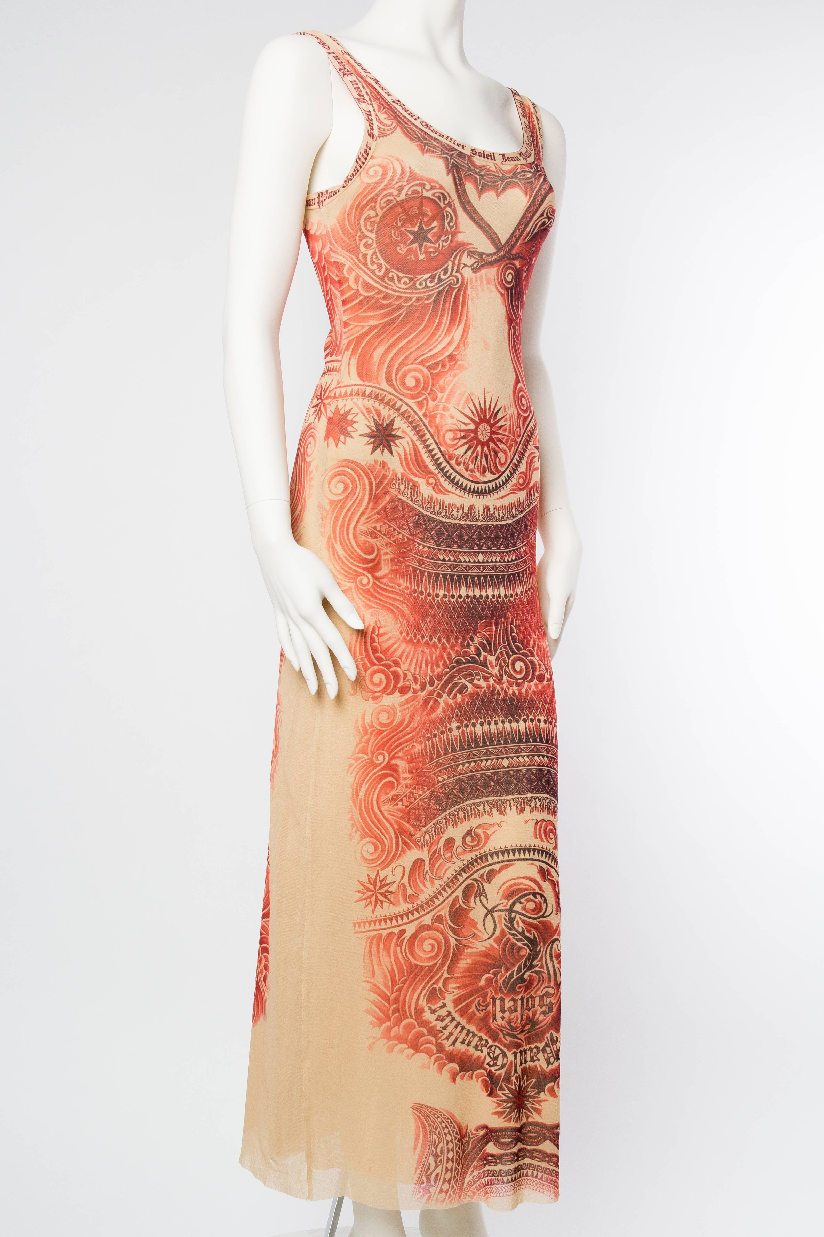 Jean Paul Gaultier Tattoo Print Dress and Bolero at 1stDibs