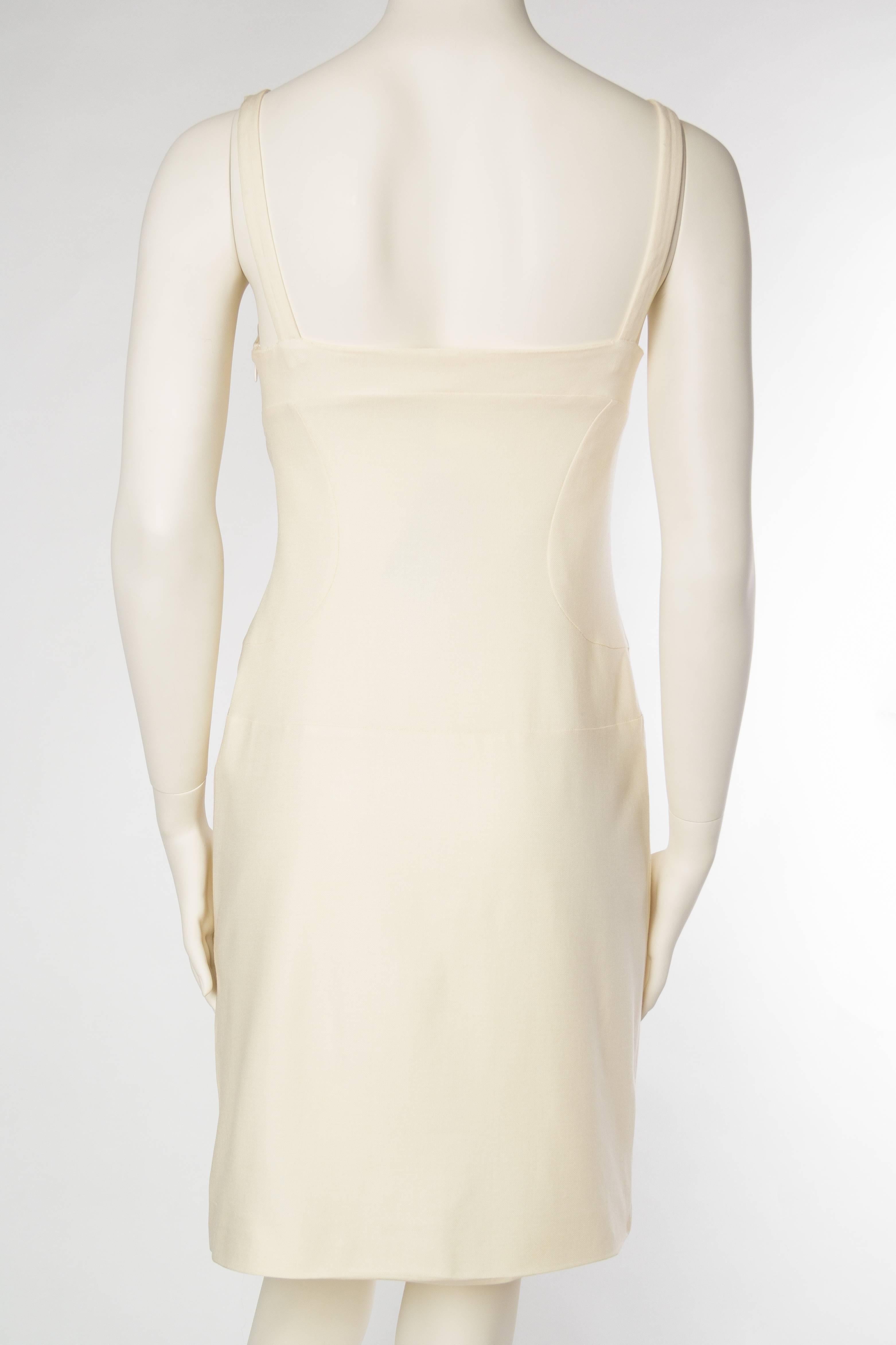 Gianni Versace Versus Stretch Cream Underwire Dress with Slit 1