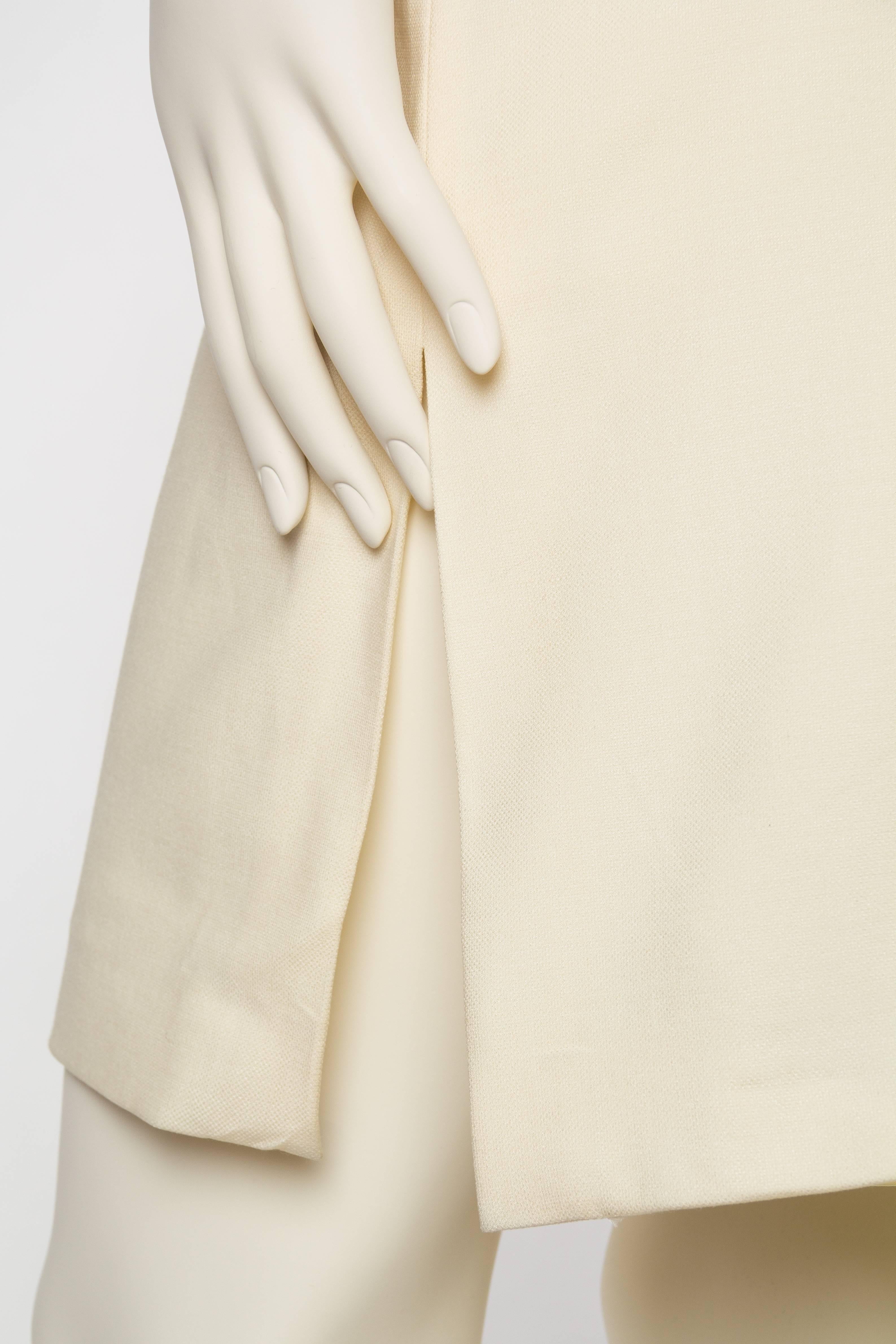 Gianni Versace Versus Stretch Cream Underwire Dress with Slit 3