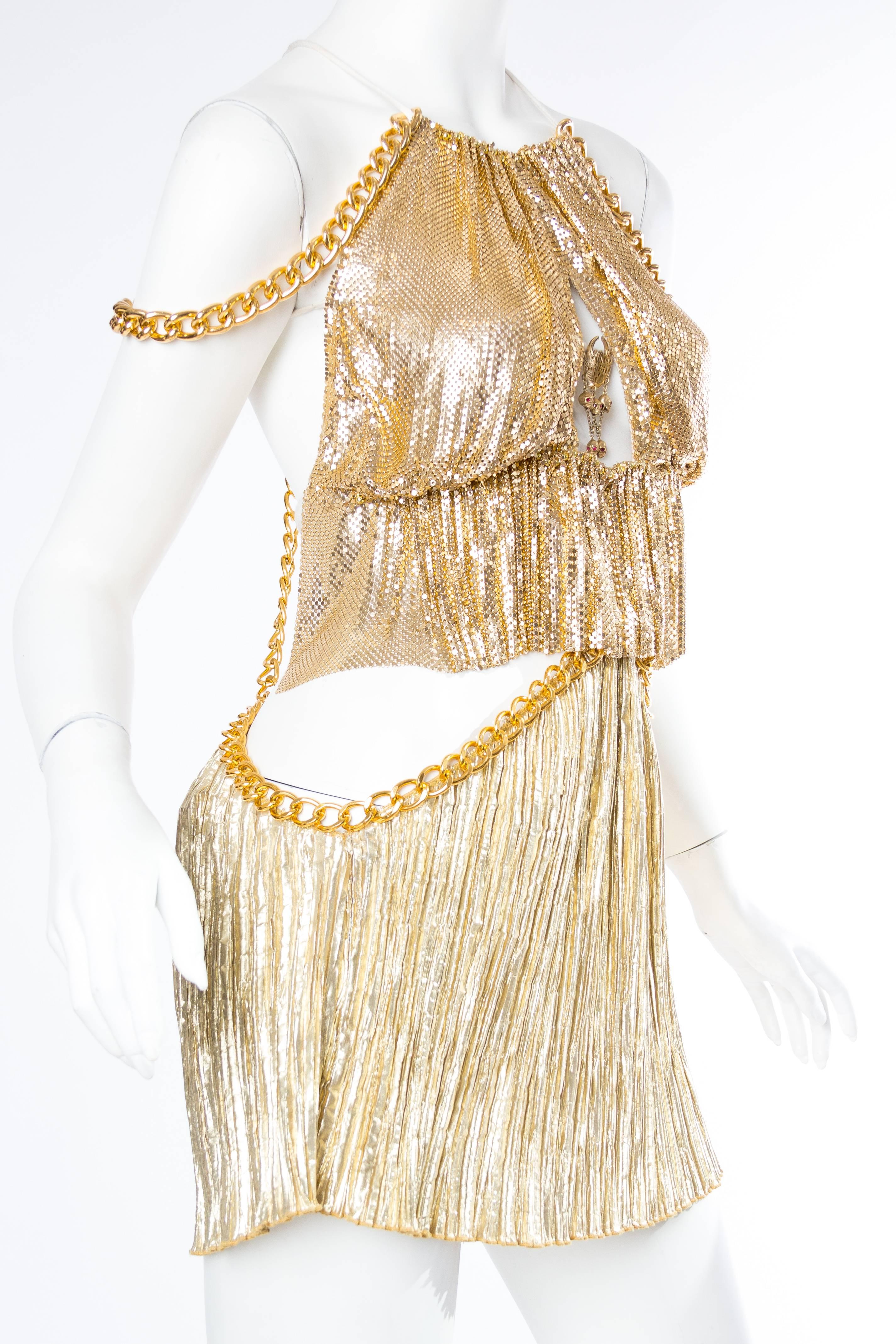 Gold Metal-Mesh and Chain Showgirl Dream Dress 1