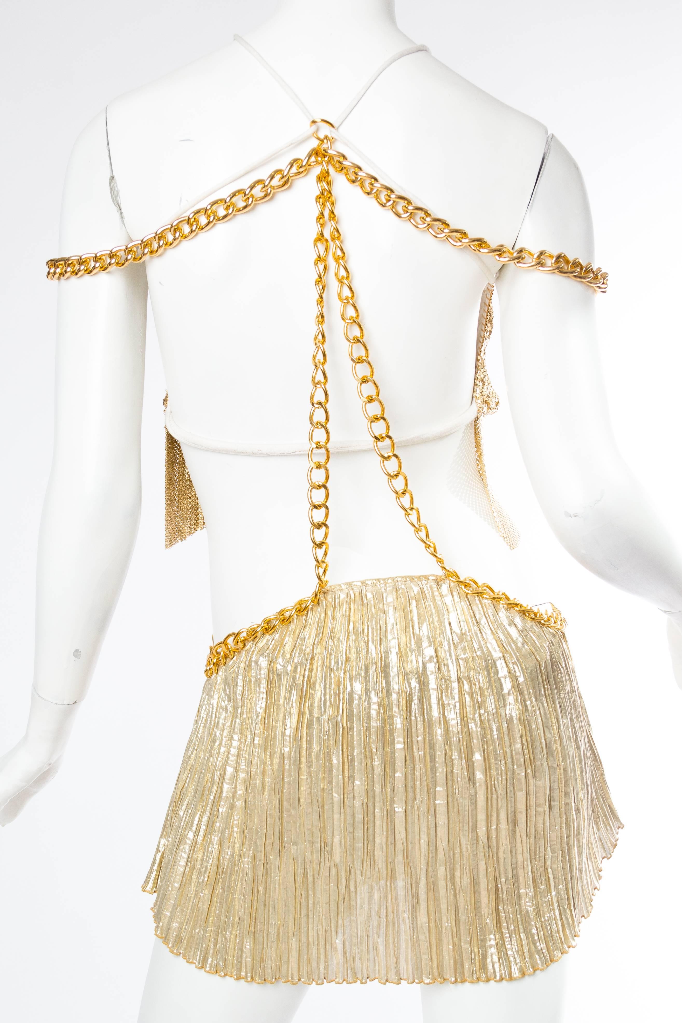 Gold Metal-Mesh and Chain Showgirl Dream Dress 3