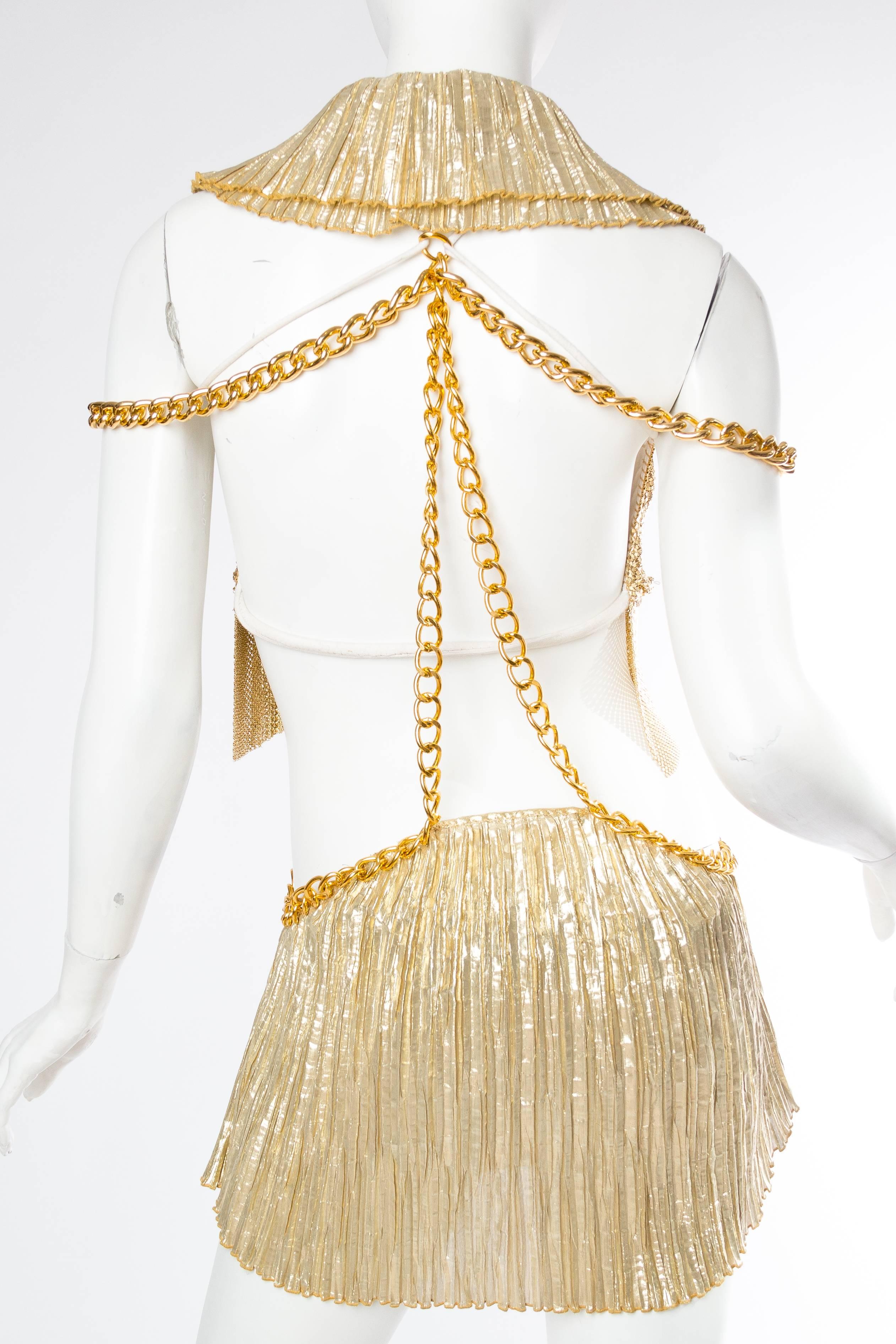 Gold Metal-Mesh and Chain Showgirl Dream Dress 4