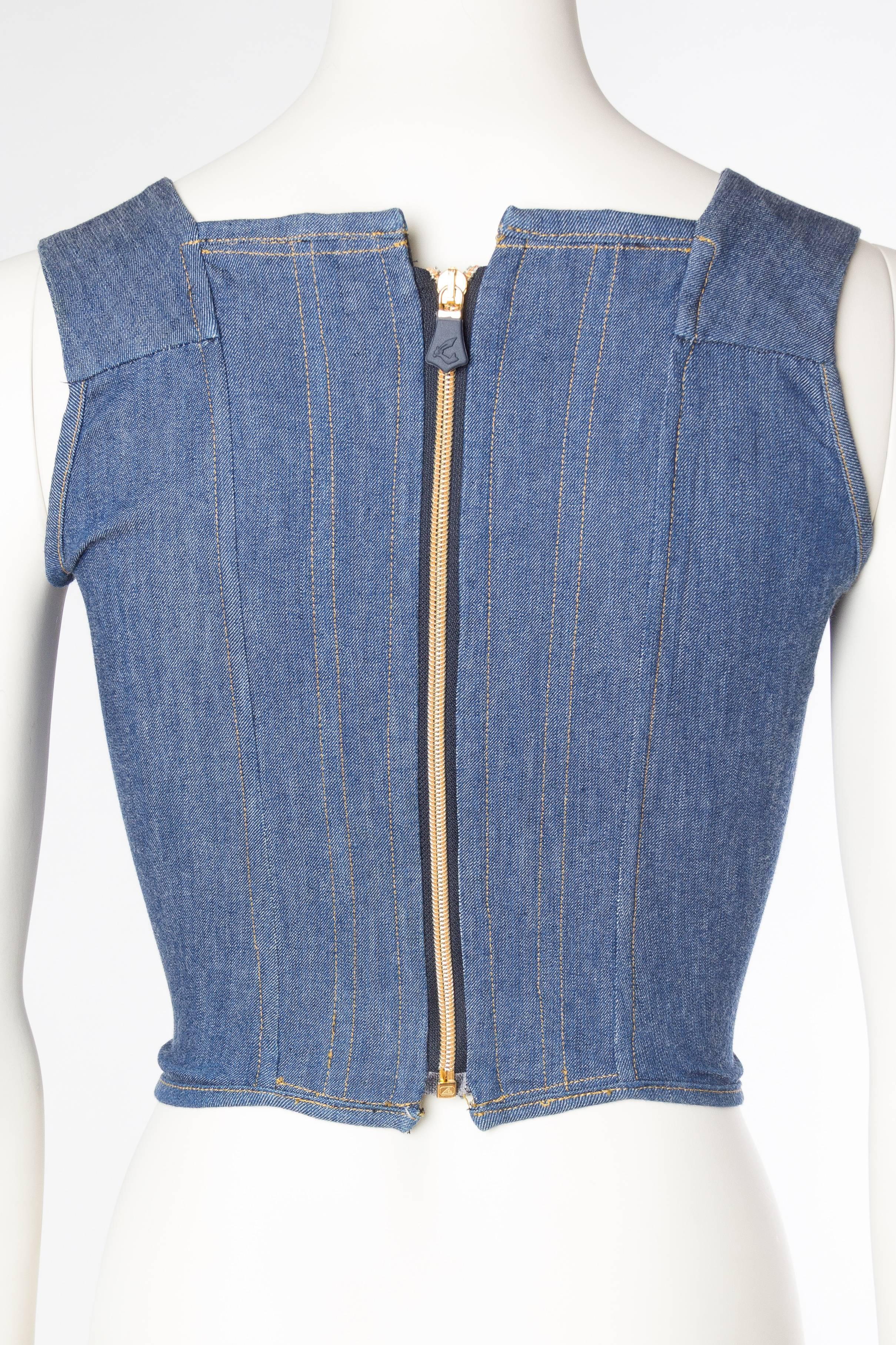 Purple Vivienne Westwood Anglomania Denim Corset